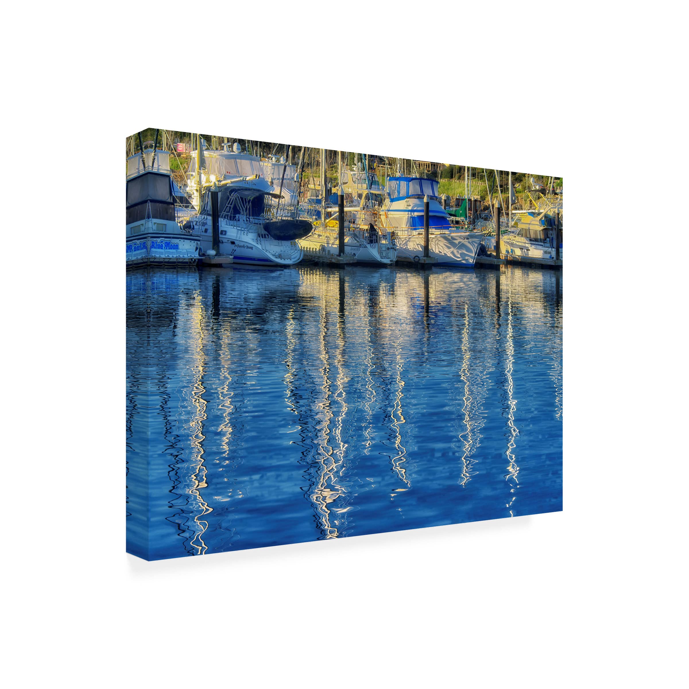 Dennis Frates 'Reflections 15' Canvas Wall Art - Stretched Framed Ready to Hang - Modern Home & Office Decor for Living Room, Bedroom