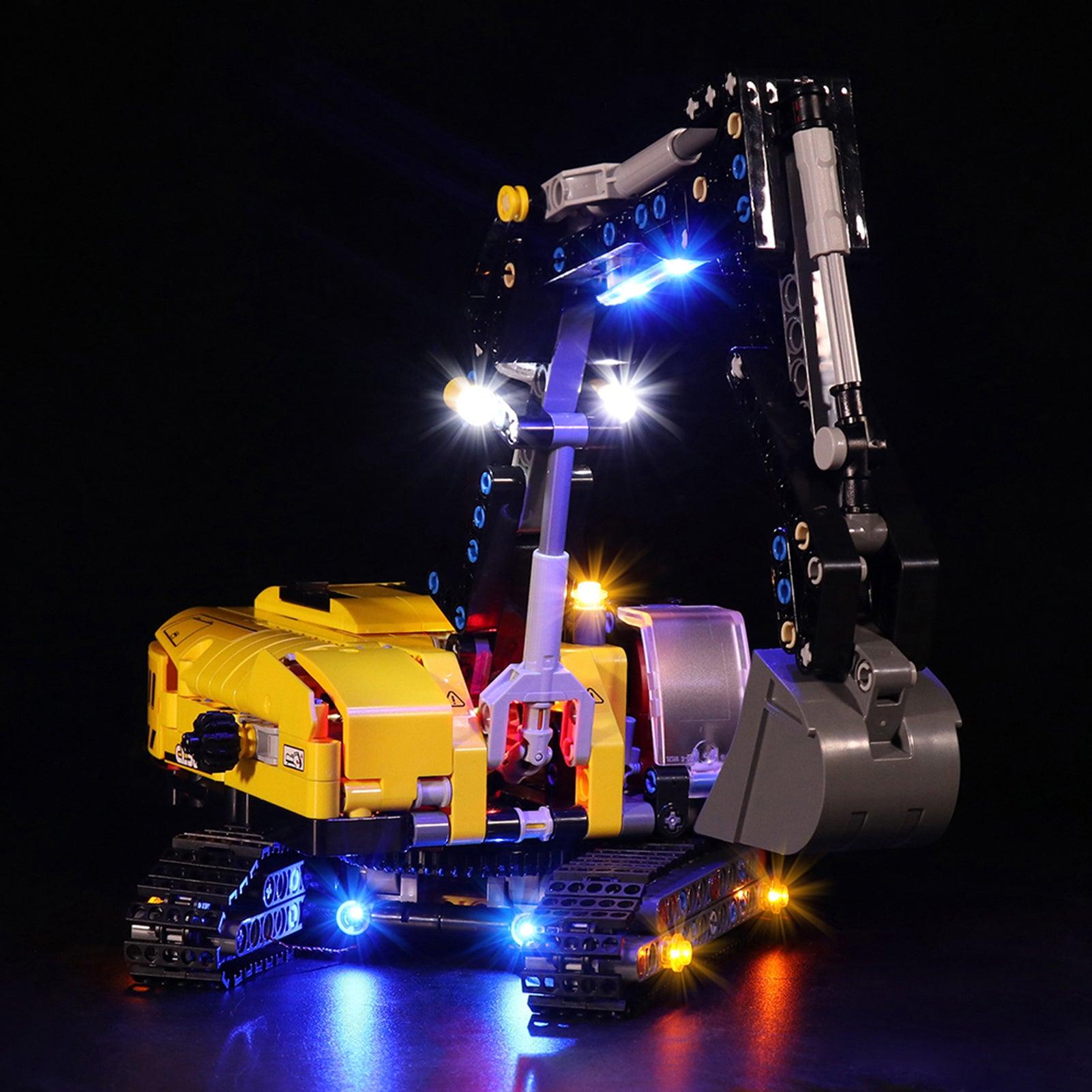 LEGO Technic Heavy Duty Excavator 42121 Light Kit - Compatible with LEGO Sets - Perfect for Nighttime Display & Model Showcase