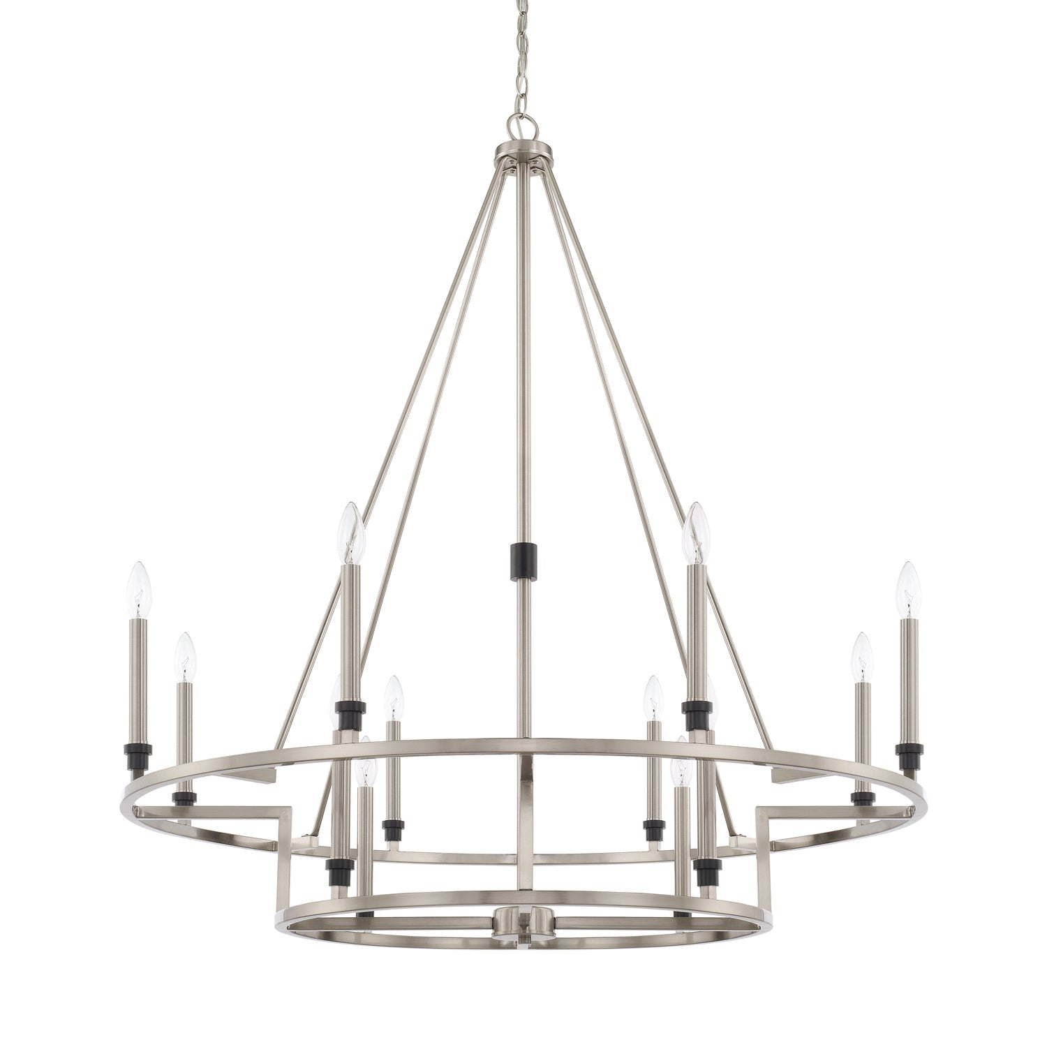 Capital Lighting 12-Light Chandelier - Elegant Crystal Ceiling Fixture for Dining Room, Living Room & Bedroom Lighting