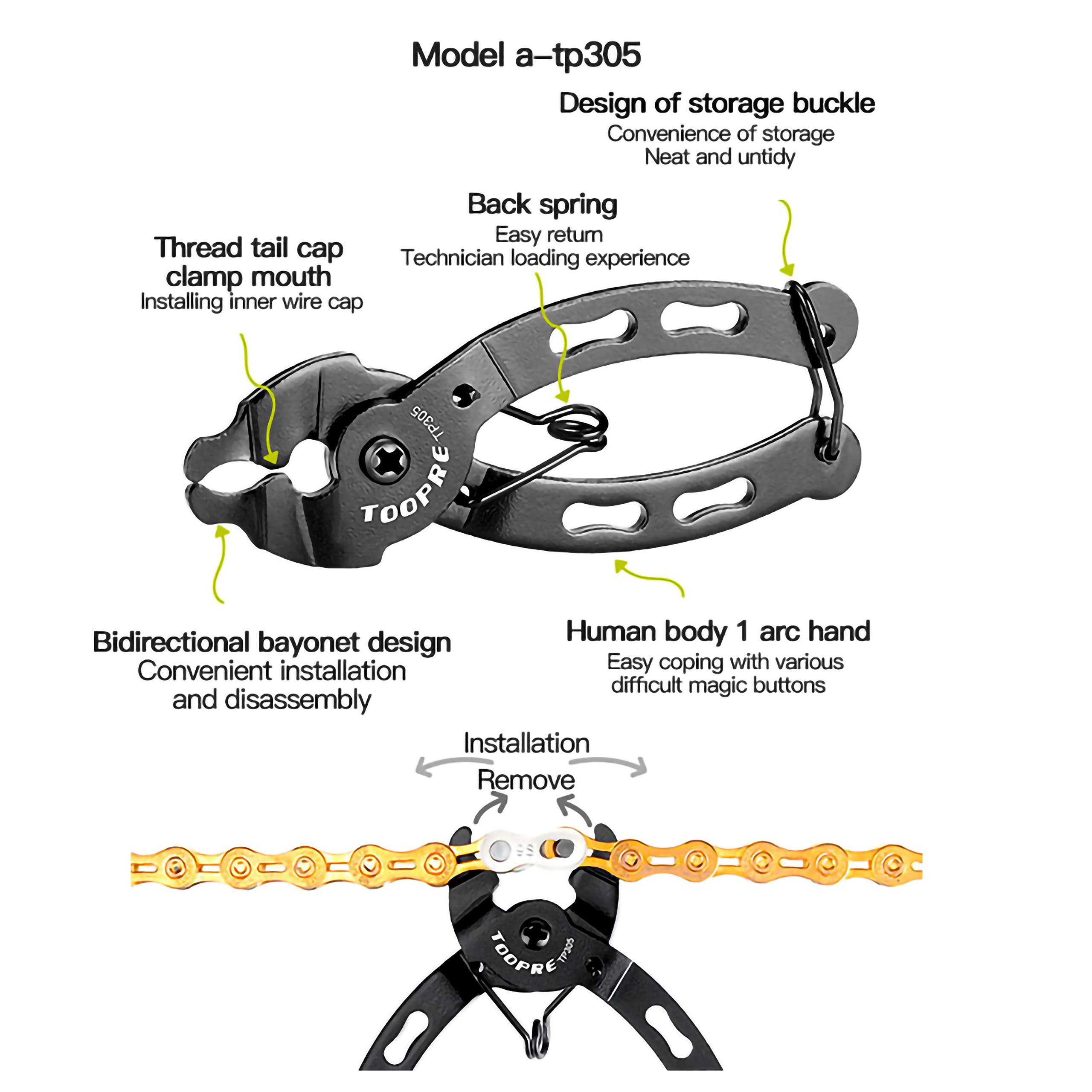 KEWAYO Bike Chain Repair Tool Kit with Chain Breaker & Link Plier - Professional Bicycle Chain Removal & Installation Tool for Mountain, Road & BMX Bikes - Perfect for Home Repairs & On-the-Go Fixes