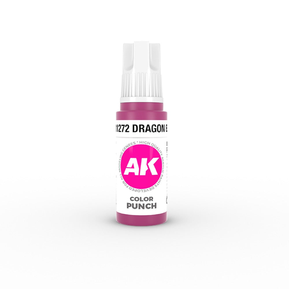 AK Interactive AK11272 Colour Punch Ultra Pigmented Dragon Blood Paint - 17ml (3rd Gen) - High-Quality Model Paint for Miniatures, Warhammer & Scale Models
