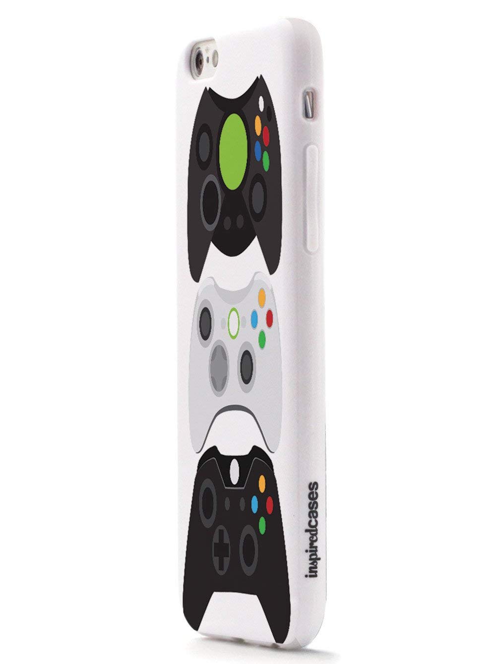 **Inspired Cases - iPhone 8 Case - 3D Textured Protective Cover for Apple iPhone 8 - Game Controller Evolution 1 - White - Perfect for Gaming & Daily Use**