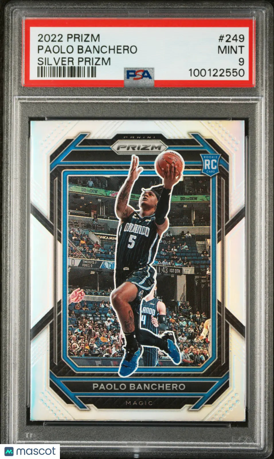 2022 Panini Prizm Basketball Paolo Banchero Rookie Card Silver Prizm PSA 9 Gem Mint - Collectible Sports Card for NBA Fans & Card Investors