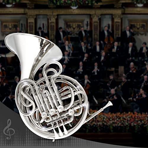 Bb/F Double French Horn 4 Keys Nickel & Gold Lacquer - for Band & Orchestra