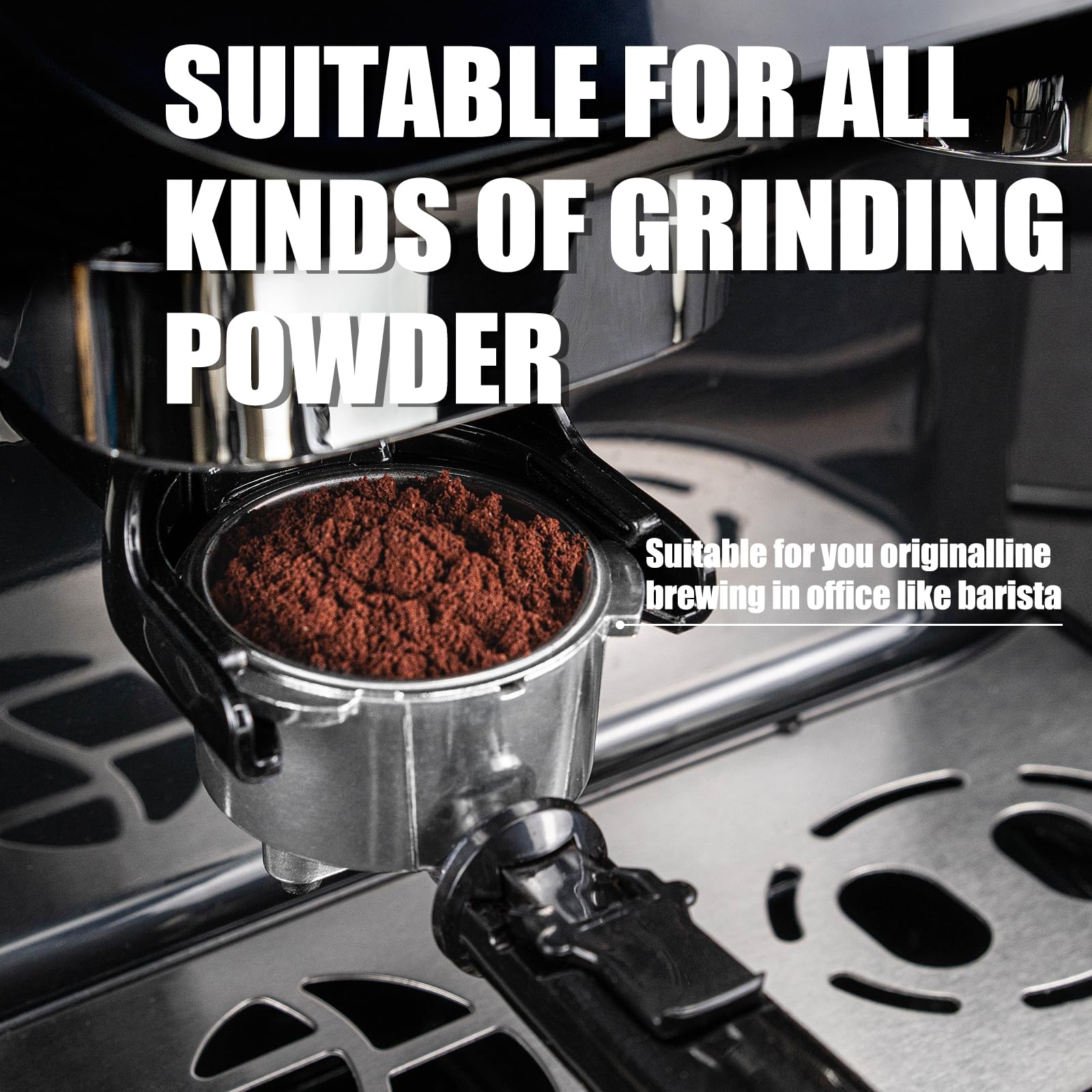 Premium MIROX 15 Bar Espresso Machine with Milk Frother & Built-In Coffee Grinder - 70oz Removable Water Tank - ABS High-Strength Plastic - Perfect for Home Baristas & Coffee Lovers (Ideal for Espresso, Cappuccino & Latte Making at Home)