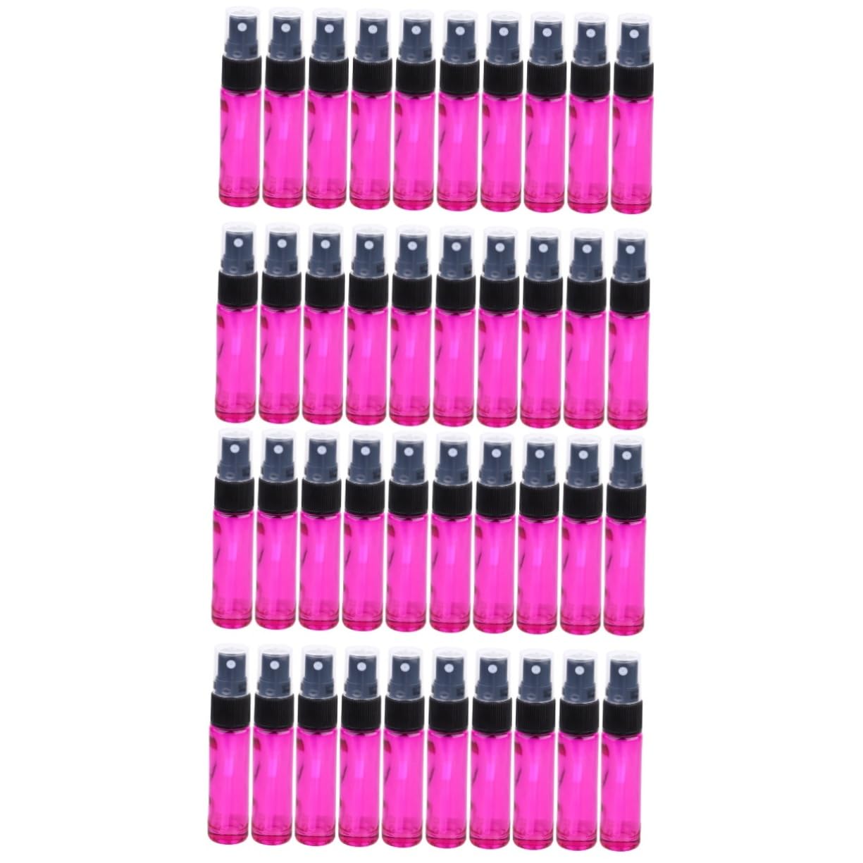 FRCOLOR 40 Pack Glass Essential Oil Spray Bottles - Refillable Fine Mist Sprayer for Aromatherapy, Cleaning Solutions, Perfume & Travel Liquids | Portable Plastic Spray Bottles for Home, Office & On-The-Go Use