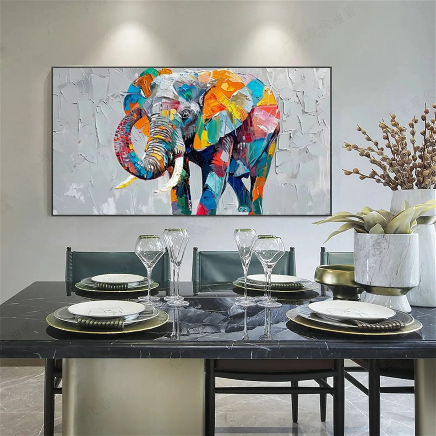 Animal Art Painting #AP089 - Handmade Wildlife Canvas Art for Home & Office Decor | Perfect for Living Room, Bedroom, and Gift Giving
