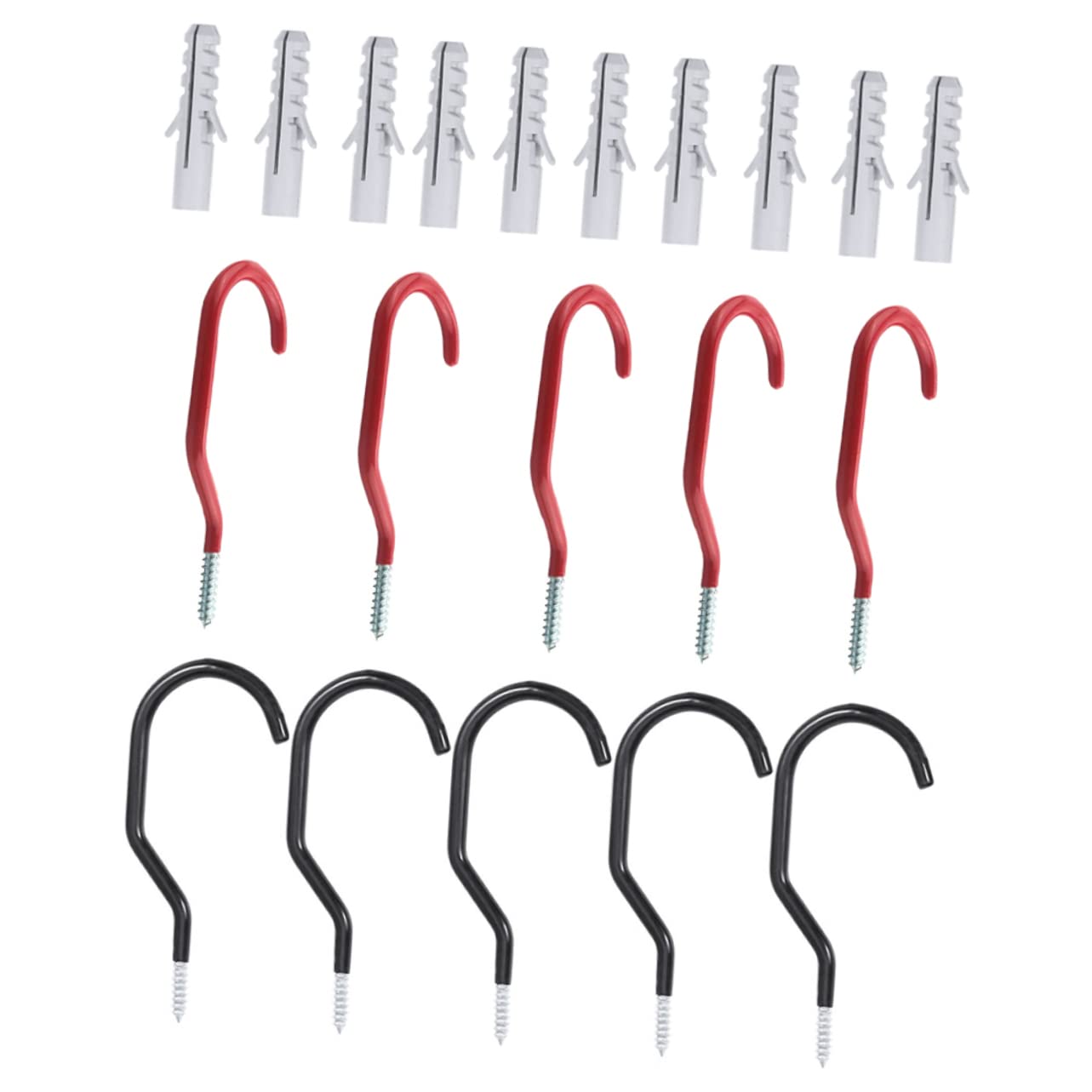 AUTSUPPL 10-Pack Heavy Duty Steel Bike Hooks - Wall Mount Bicycle Storage Rack with Screw-in Garage Hooks for Secure Bike Display & Organization - Perfect for Garage, Shed, or Indoor Cycling Storage