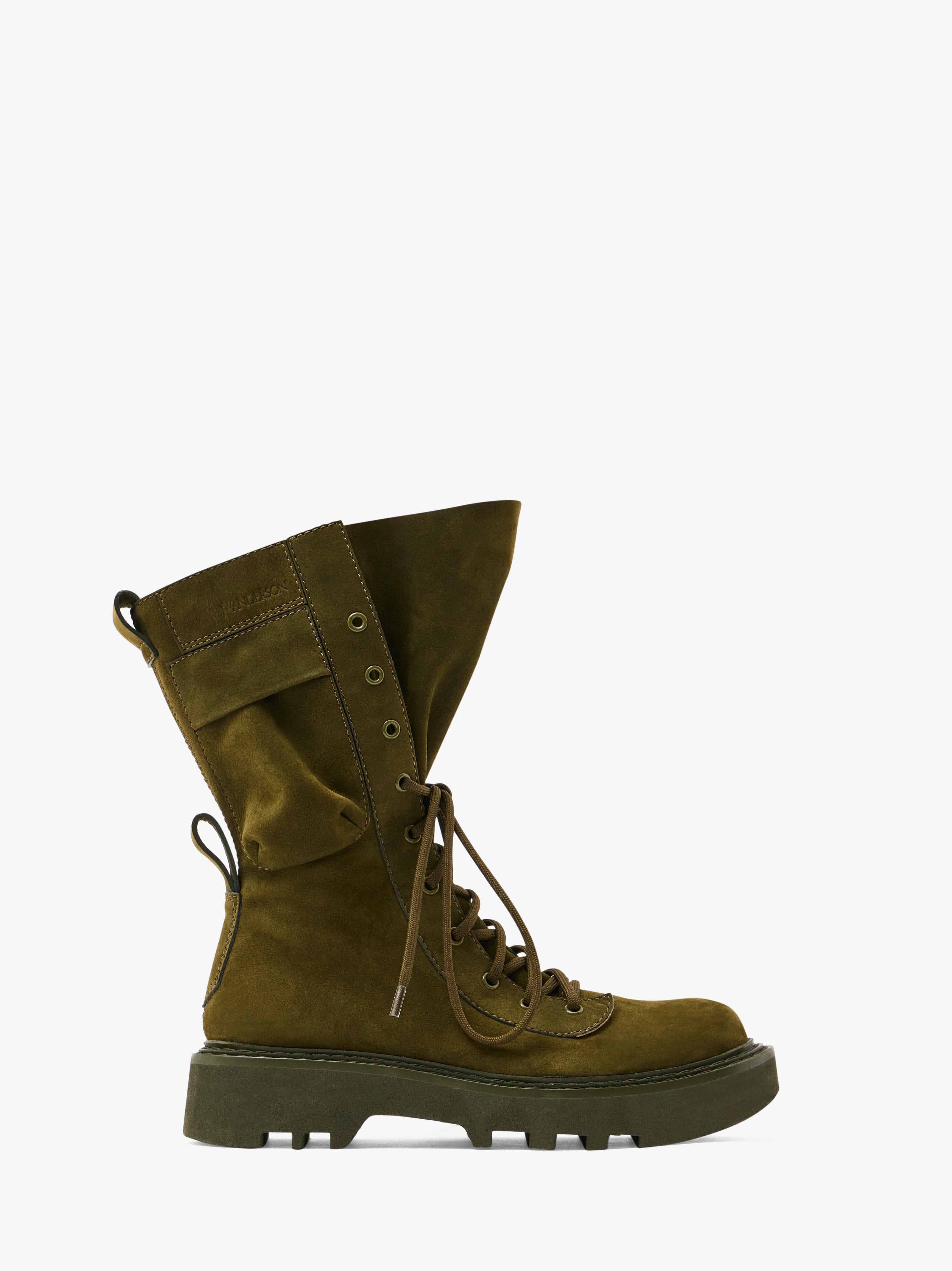 Combat Leather Boots for Men - Tactical Military Style Boots with Durable Leather & Non-Slip Sole - Perfect for Outdoor Hiking, Work & Adventure