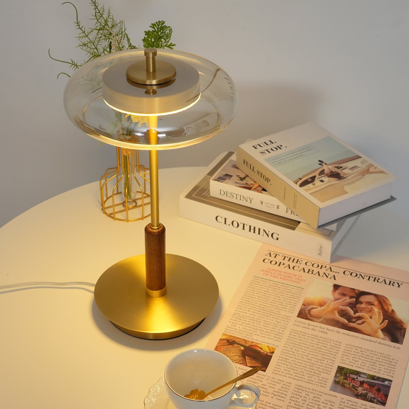 Modern Redondo Table Lamp - Stylish LED Bedside Lamp for Bedroom, Living Room & Office - Adjustable Brightness & Warm White Light - Perfect for Reading, Working & Relaxing