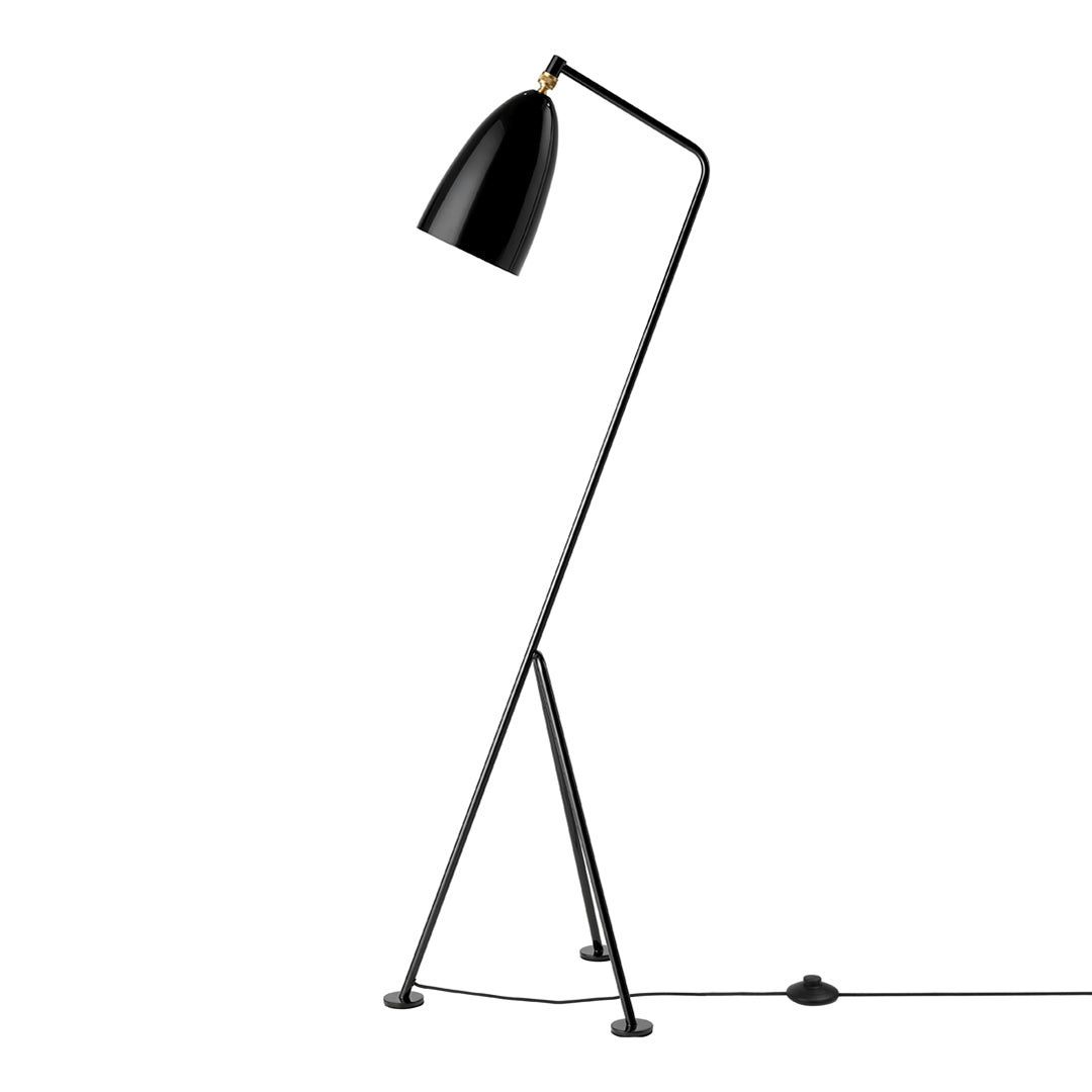 Modern Grossman Gräshoppa Adjustable Floor Lamp - Scandinavian Design for Living Room, Bedroom & Office - Bright LED Reading Light with Flexible Gooseneck