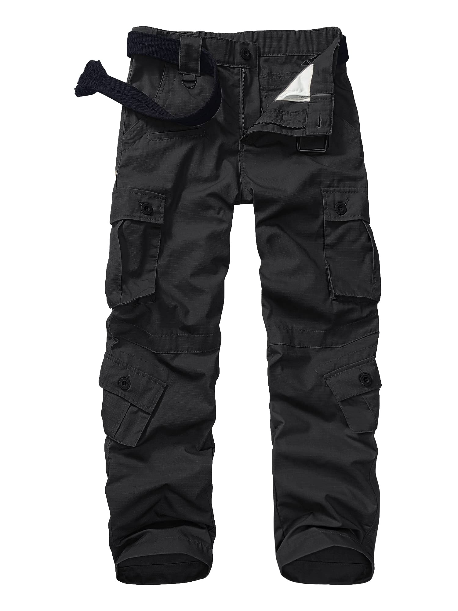 GSGGIG Men's Outdoor Hiking Pants - Elastic Waist Cargo Pants for Men | Lightweight, Durable Ripstop Tactical Pants for Hiking, Camping & Work | Casual Adventure & Outdoor Activities