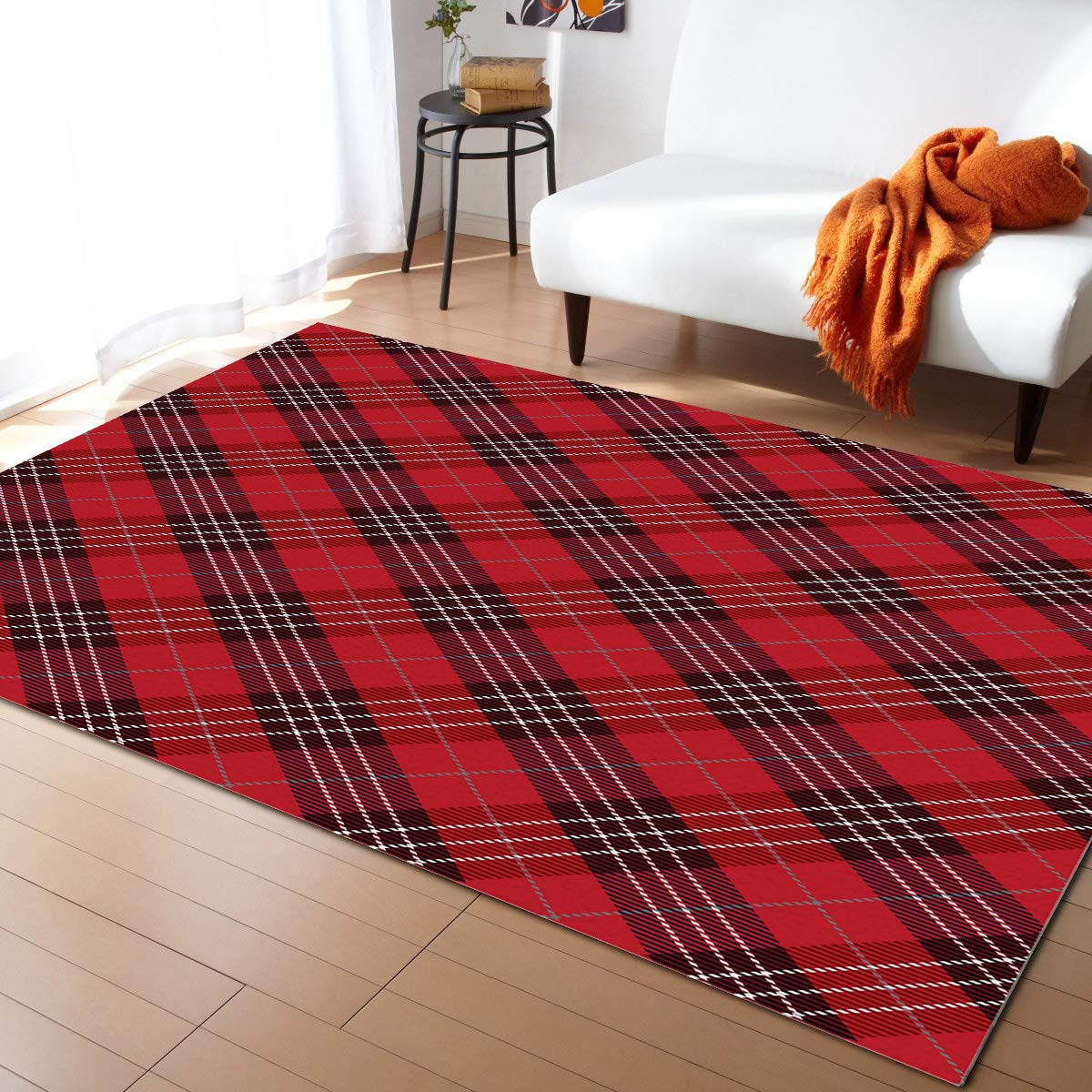 2'x3' Christmas Buffalo Check Plaid Area Rug - Holiday Decor Floor Mat for Entryway, Front Porch, Kitchen, Laundry Room, Bathroom & Bedroom - Festive Home Decor for Xmas Celebrations