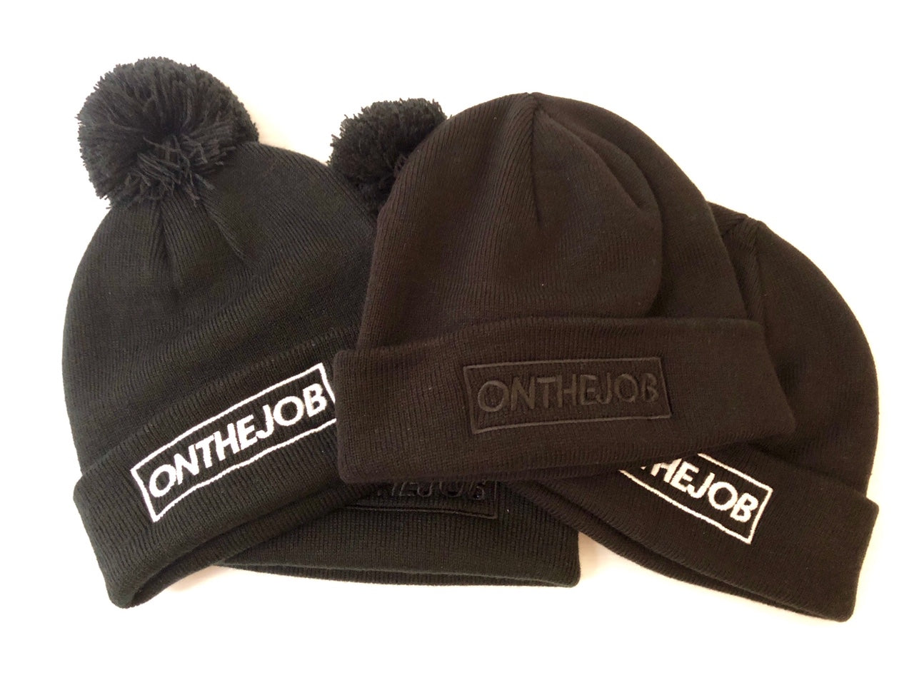 ON THE JOB Beanie Hat - Warm Winter Knit Cap for Men & Women - Soft Stretchable Unisex Skull Cap - Perfect for Outdoor Work, Hiking, and Cold Weather Activities