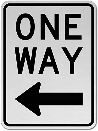 One Way Left Traffic Sign - 12