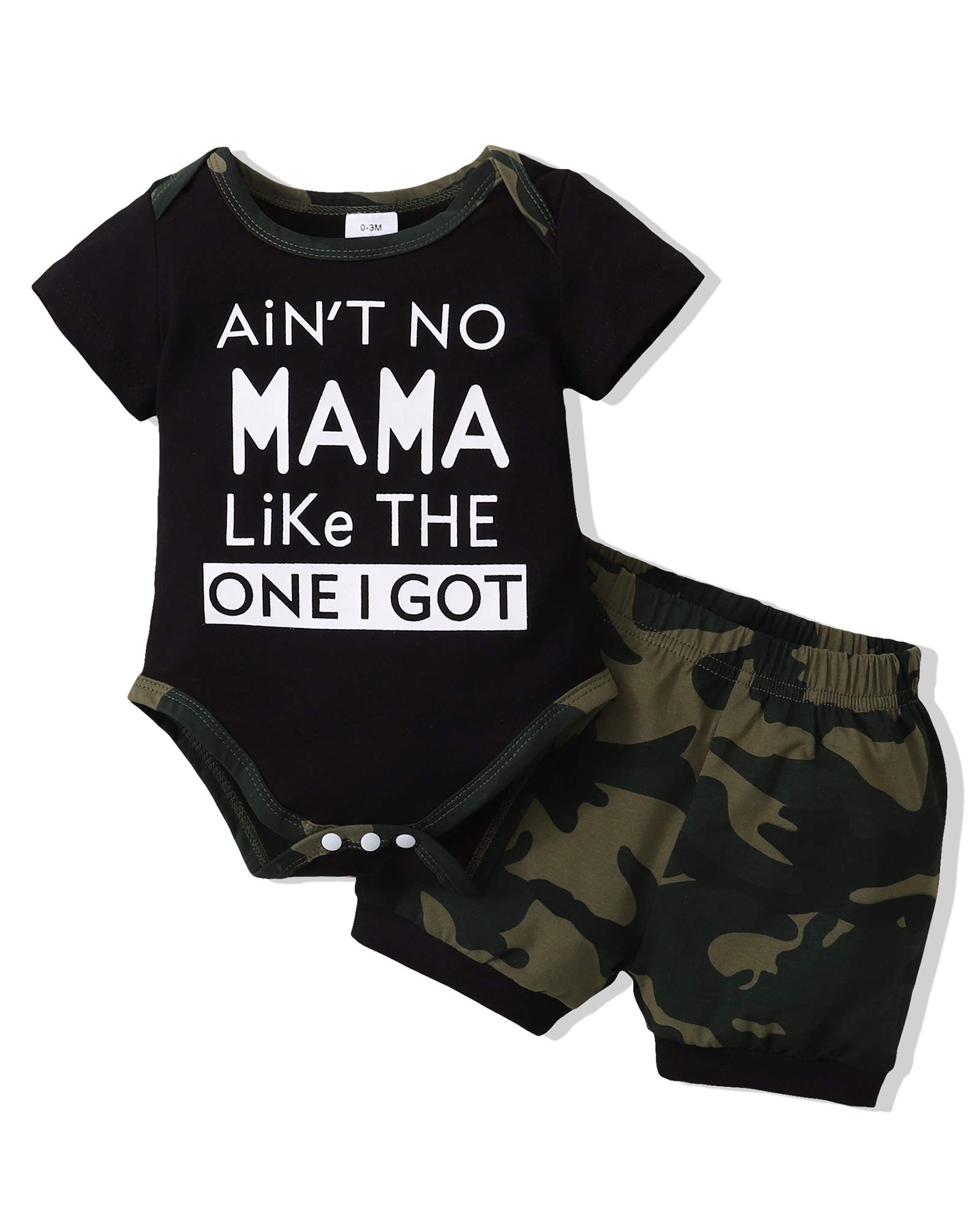 Newborn Baby Boy Clothes Set - Short Sleeve Romper Bodysuit & Shorts Outfit | Summer Infant Boy's Clothing for Playtime & Outdoor Activities