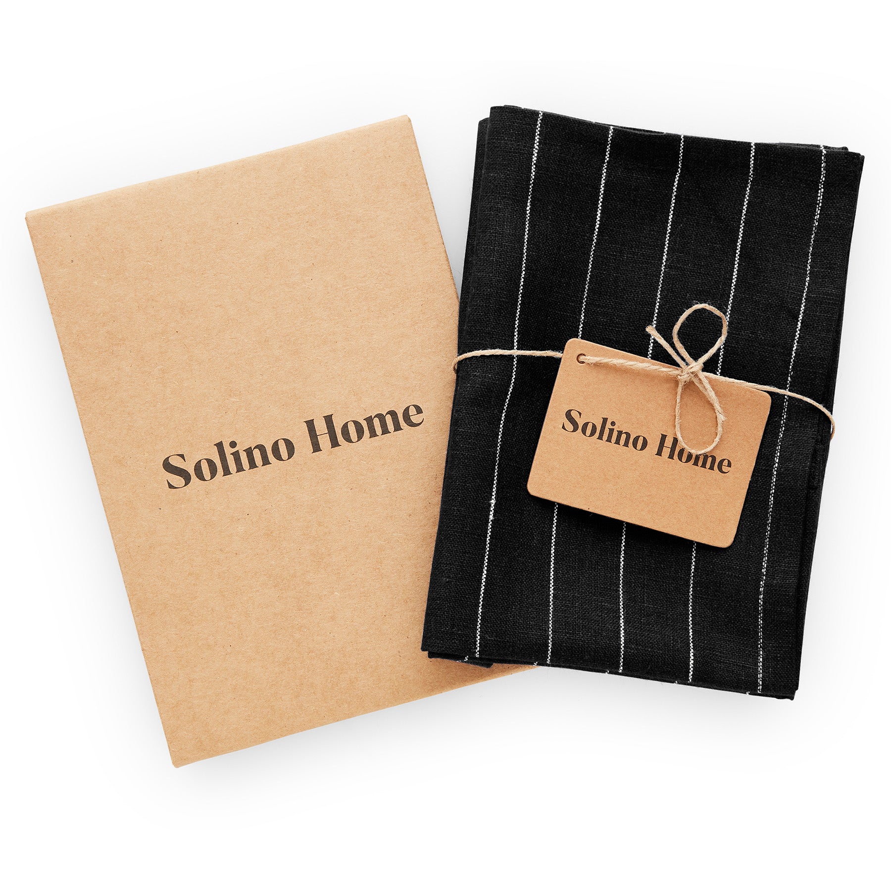 Premium Pinstripe Kitchen Towels Set of 2 - Absorbent Cotton Dish Towels for Drying Dishes & Cleaning - Perfect for Modern Kitchens & Housewarming Gifts