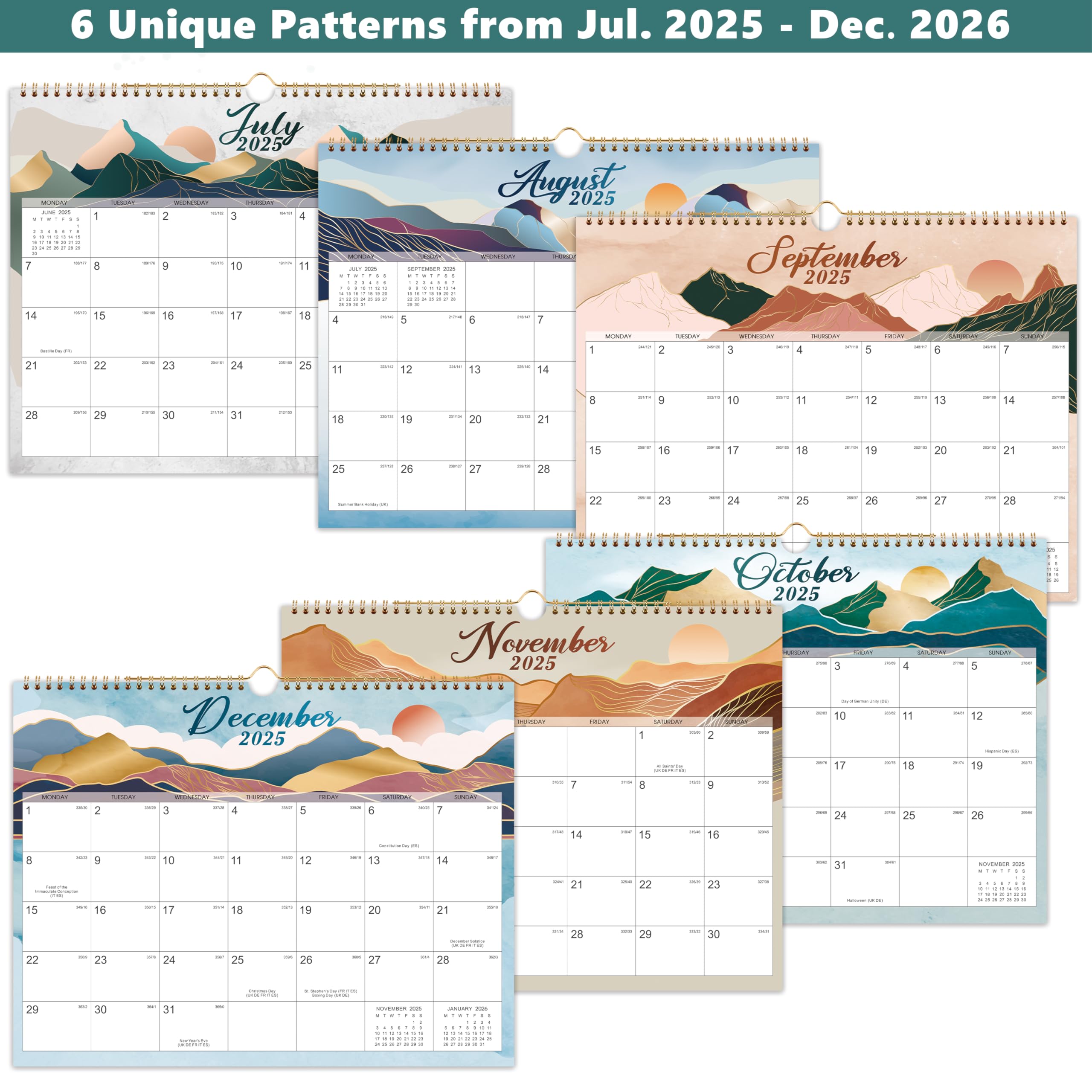 2025-2026 Wall Calendar | 18-Month Planner from July 2025 to December 2026 | Perfect for Home, Office & School Organization | Time Management & Task Tracking Tool