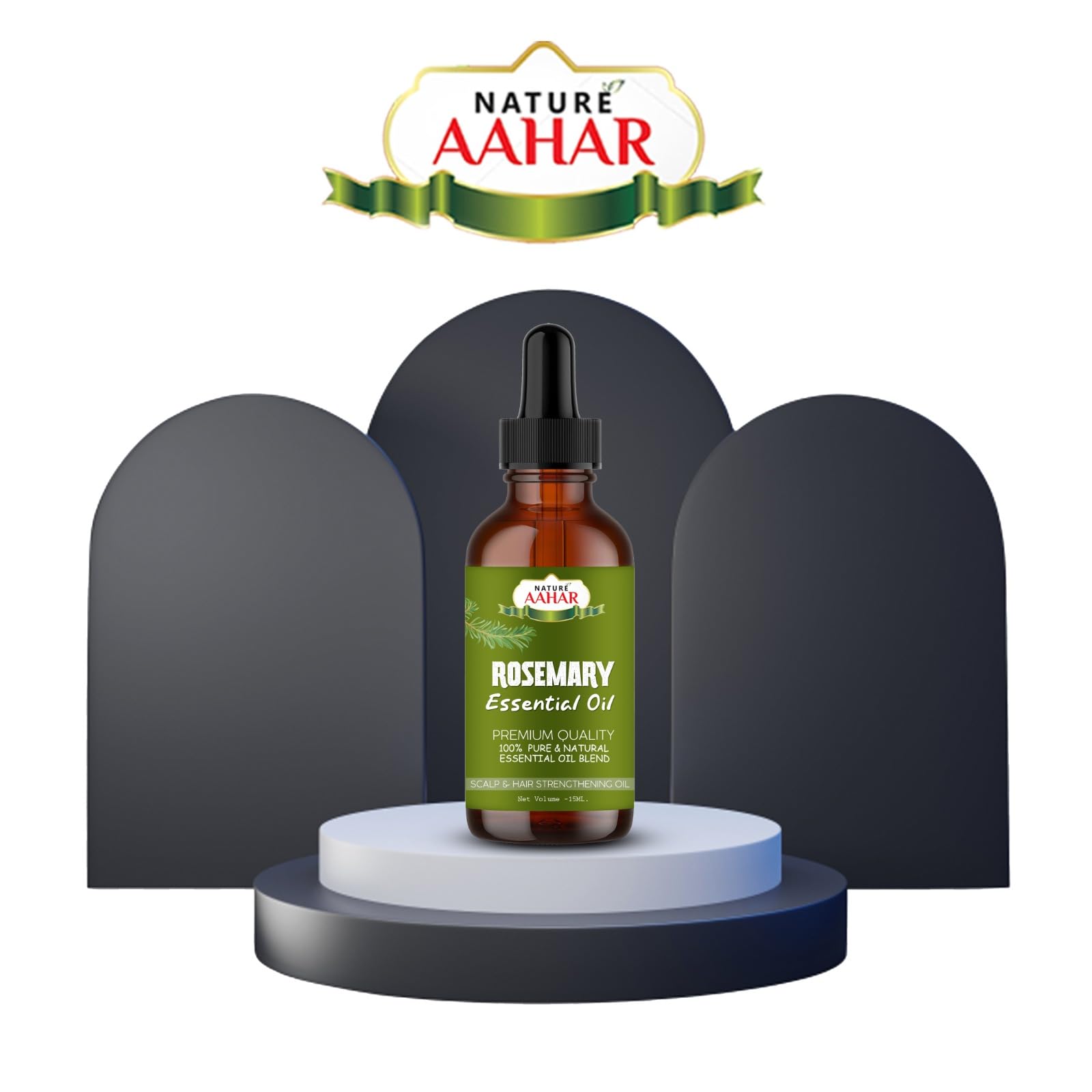 Organic Rosemary Essential Oil for Hair Growth & Skin Care - 100% Pure Natural Hair Fall Control & Nourishment (15ml) | Promotes Healthy Scalp & Shiny Hair | Perfect for DIY Beauty Recipes & Aromatherapy