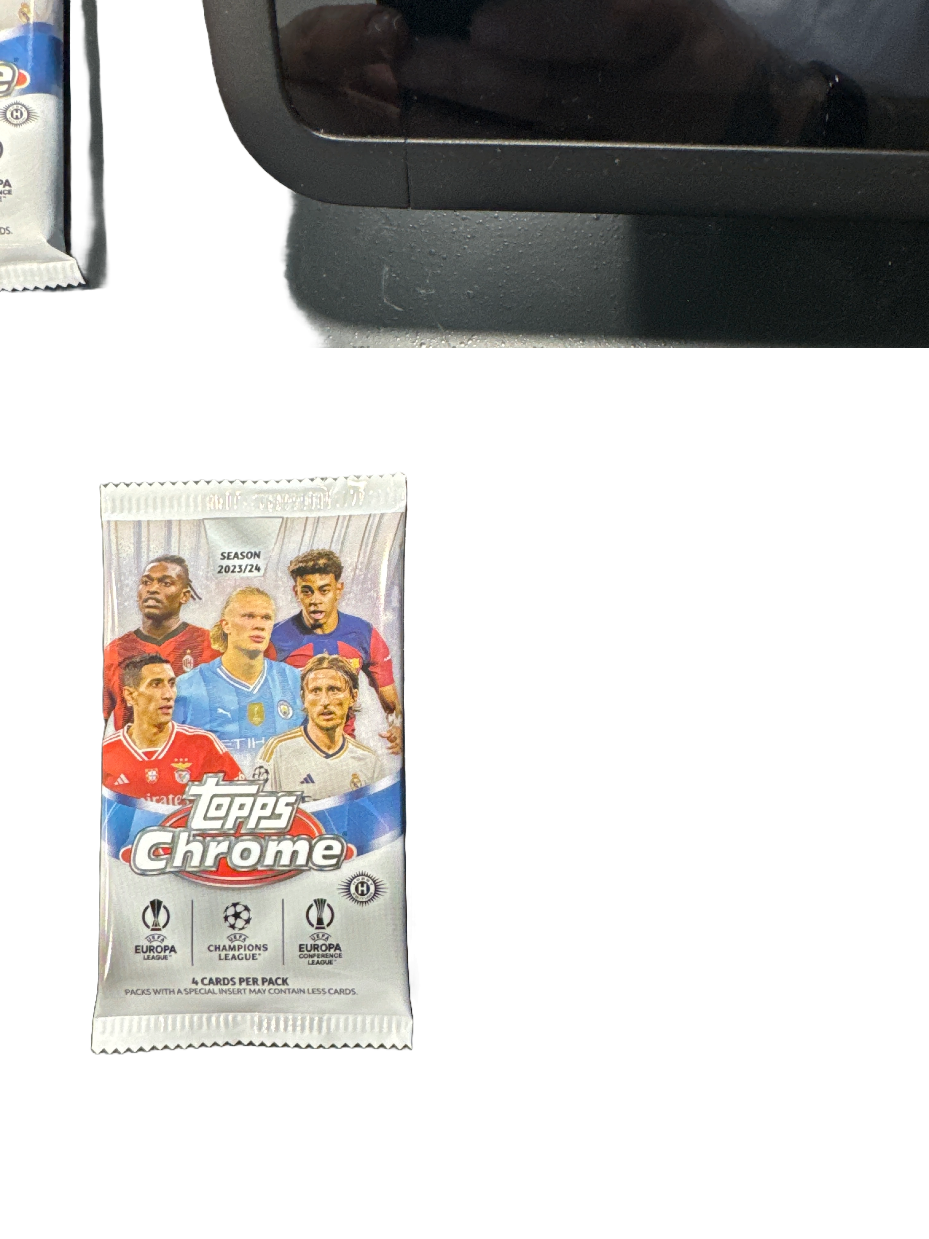 2023-24 Topps Chrome UEFA Club Competitions Hobby Pack - Premium Soccer Trading Cards for Collectors & Fans - Perfect for Sports Memorabilia Collections & Fantasy League Enthusiasts