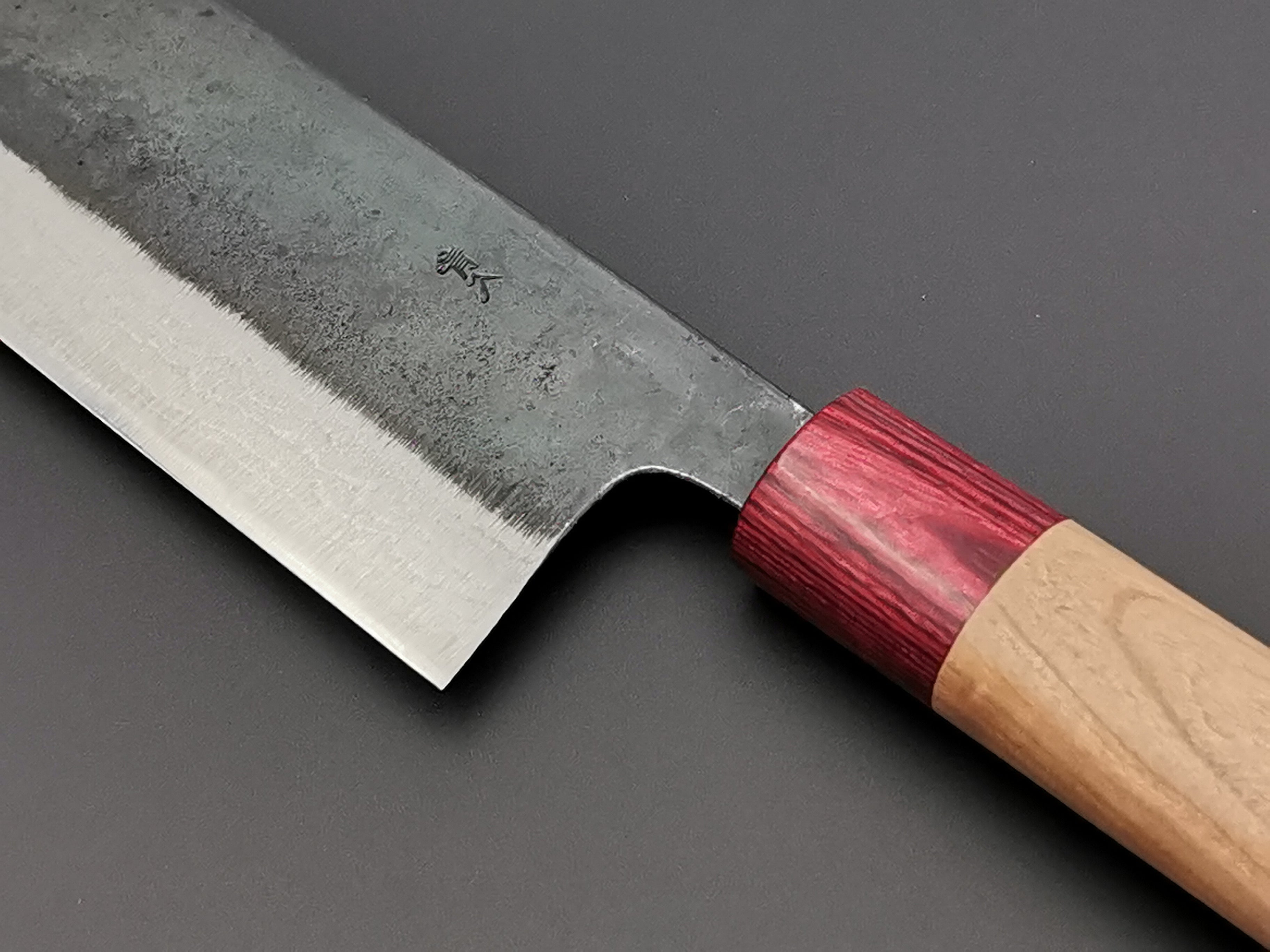 Premium Muneishi Aogami Damascus Nakiri Knife 165mm - Japanese High Carbon Steel Chef Knife for Slicing, Dicing & Chopping Vegetables - Perfect for Home Cooks & Professional Chefs
