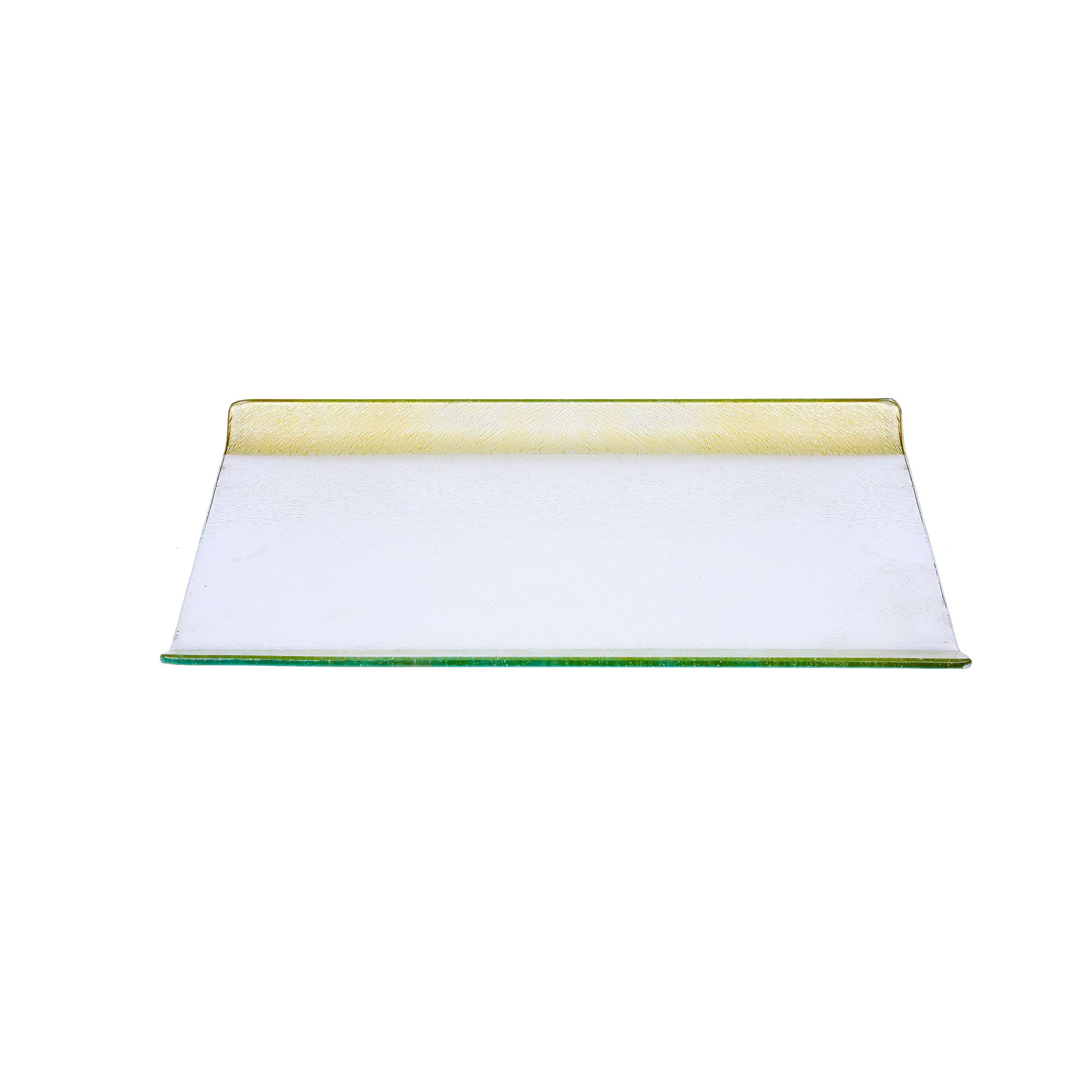 Gold Trim Glass Tray - Elegant Serving for Parties & Home Decor