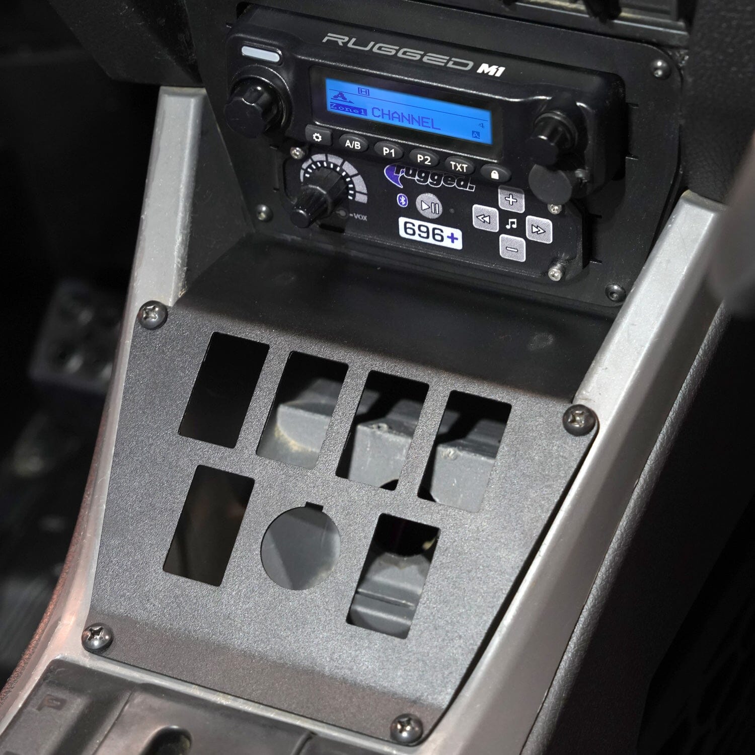 Polaris RZR PRO XP, Turbo R & PRO R Lower Accessory Panel - Dash Mount for Radio & Intercom | Off-Road UTV Accessories for Enhanced Communication & Convenience