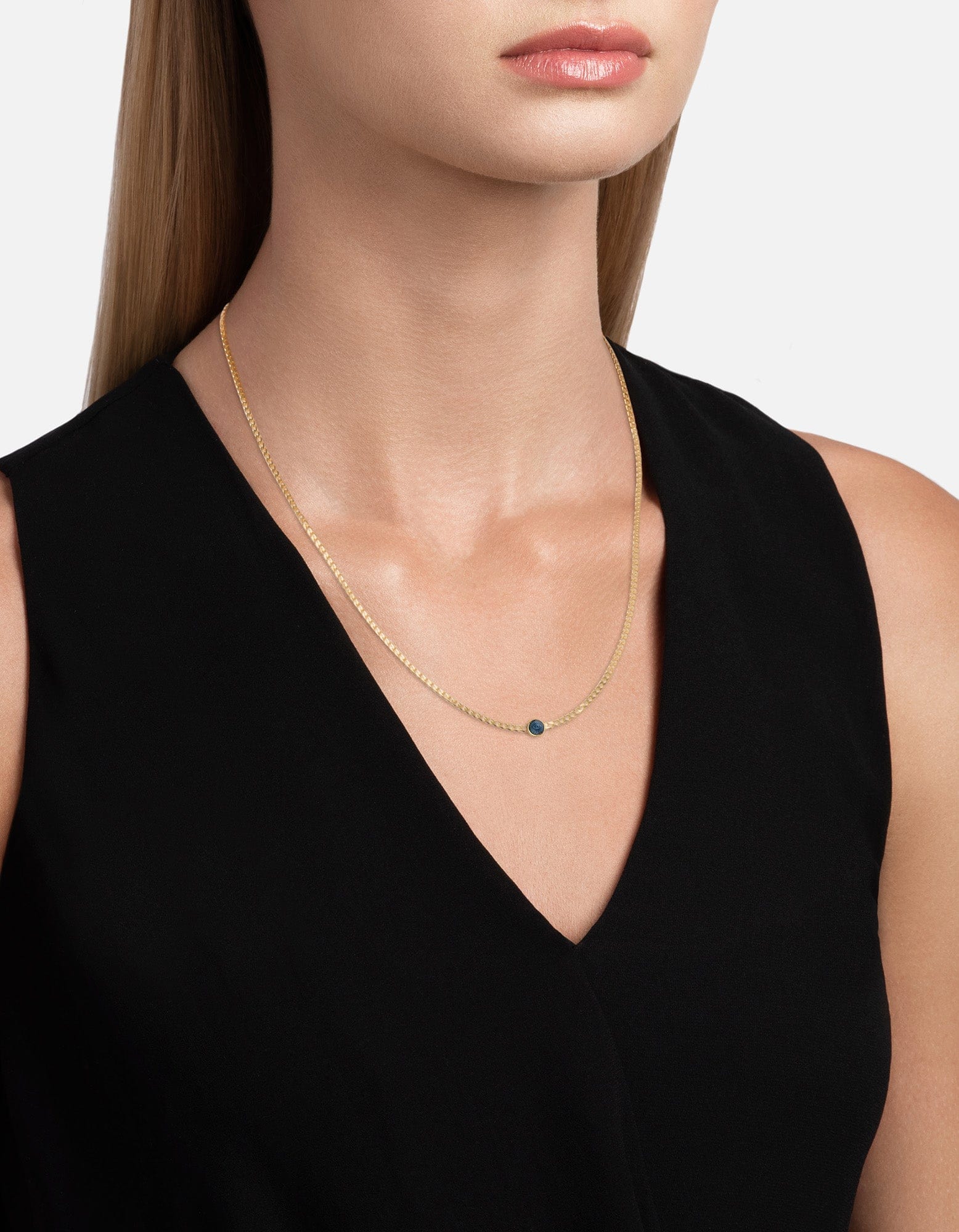 Eye of Time Pendant Necklace - 18K Gold Vermeil & Blue Gemstone Jewelry for Women - Perfect for Casual Wear, Date Nights & Special Occasions