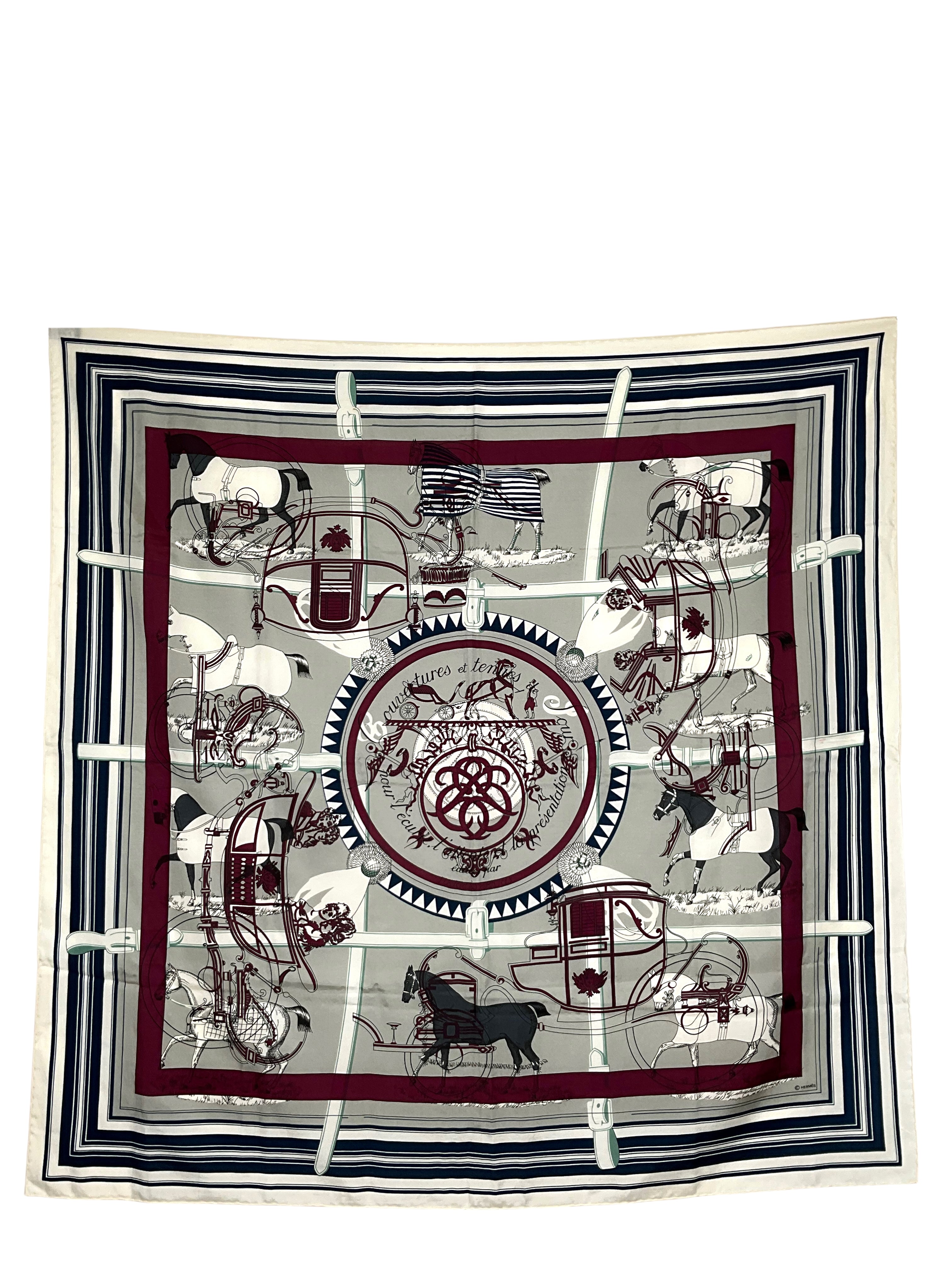 Luxury Hermes Couvertures et Tenues de Jour Cotton Silk Scarf 90 - Elegant Fashion Accessory for Women, Perfect for Daily Wear & Special Occasions