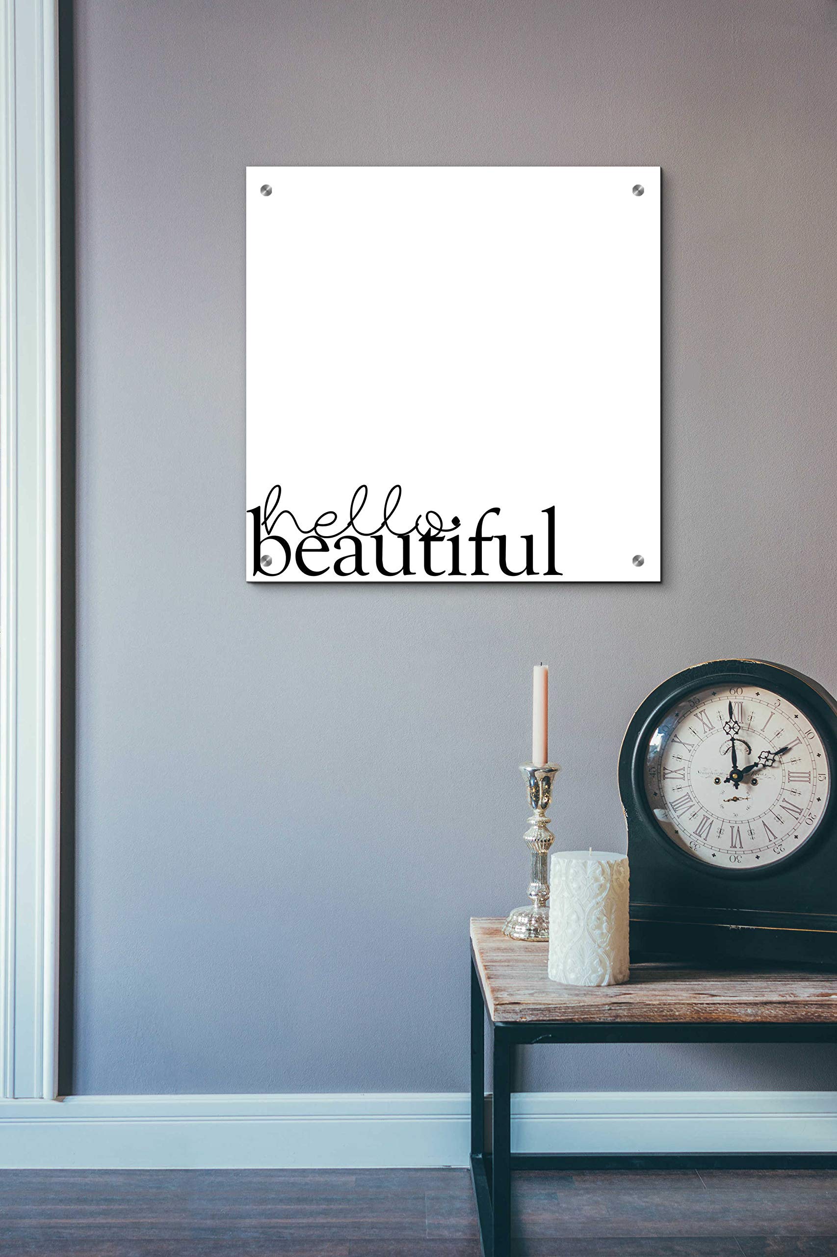 Anna Hambly 'Love Quotes IV' Acrylic Glass Wall Art - 24x24 Inches Modern Home Decor for Living Room, Bedroom & Office - Inspirational Quote Painting
