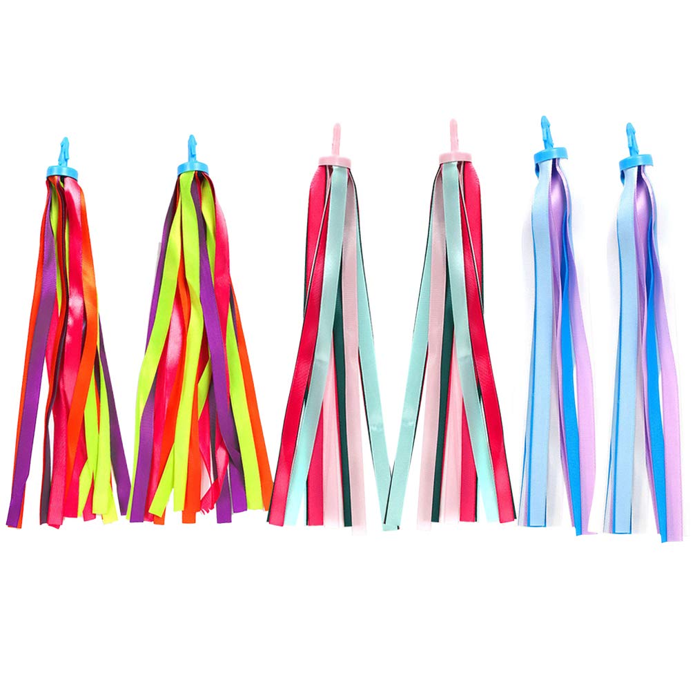 CLISPEED 3 Pairs Bike Streamers - Durable & Sturdy Handlebar Streamers for Bicycles, Scooters - Perfect for Kids Bikes, Birthday Parties & Bike Decorations