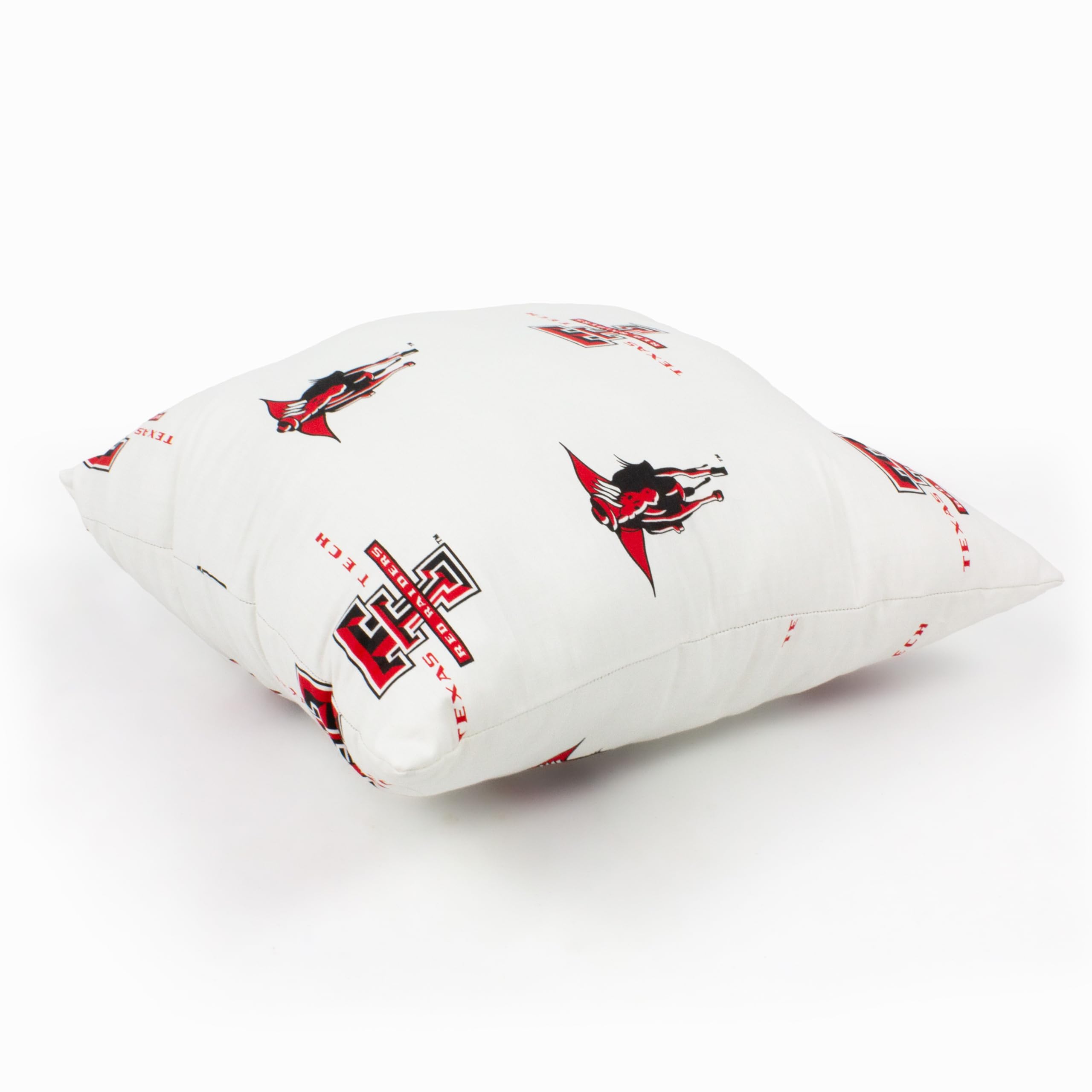 Texas Tech Red Raiders Decorative College Throw Pillow Cover - Single Square Pillowcase for Dorm Room, Living Room & Game Day Decor