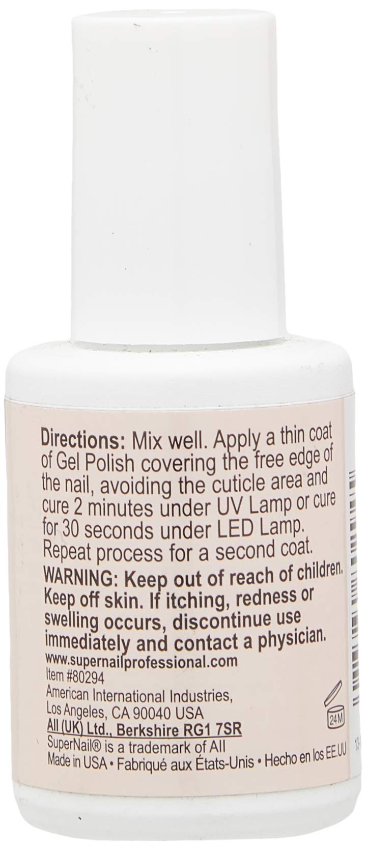 Supernail Gel Polish for Nails - Paris Rose Creme (0.5 Fl Oz) | Long-Lasting UV/LED Nail Polish for Salon-Quality Manicures at Home | Perfect for Weddings, Parties & Everyday Wear