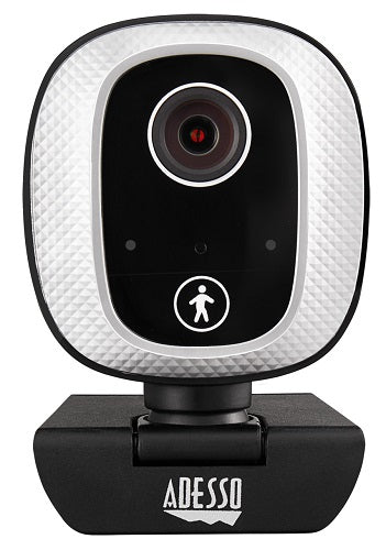 Adesso CyberTrack M1 FHD Webcam with AI Motion & Facial Tracking, Tripod Mount - Perfect for Video Conferencing, Live Streaming & Online Classes