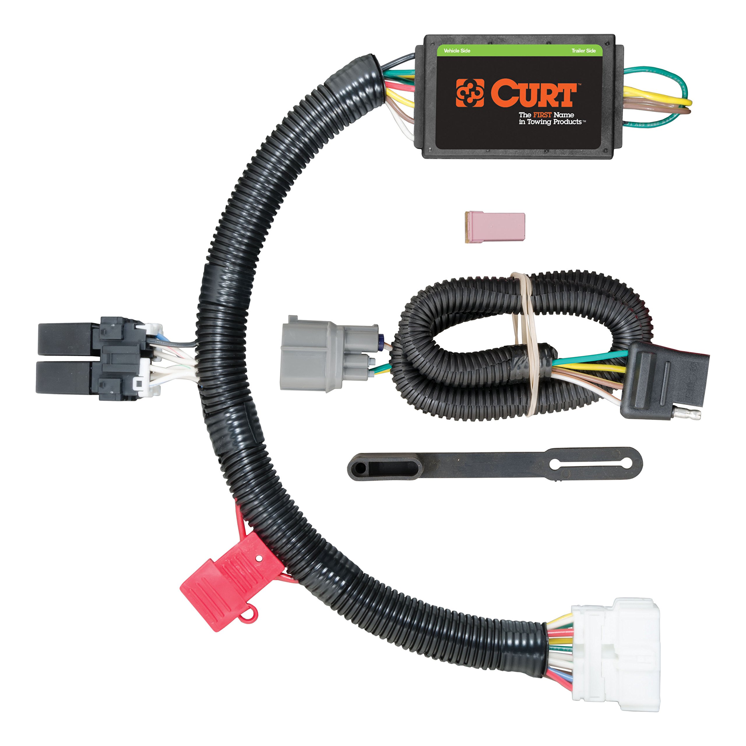 Curt 56170 T-Connector Wiring Harness with Circuit Tester - Universal Fit for Trailers, RVs & Trucks - Easy DIY Installation for Brake Lights & Turn Signals