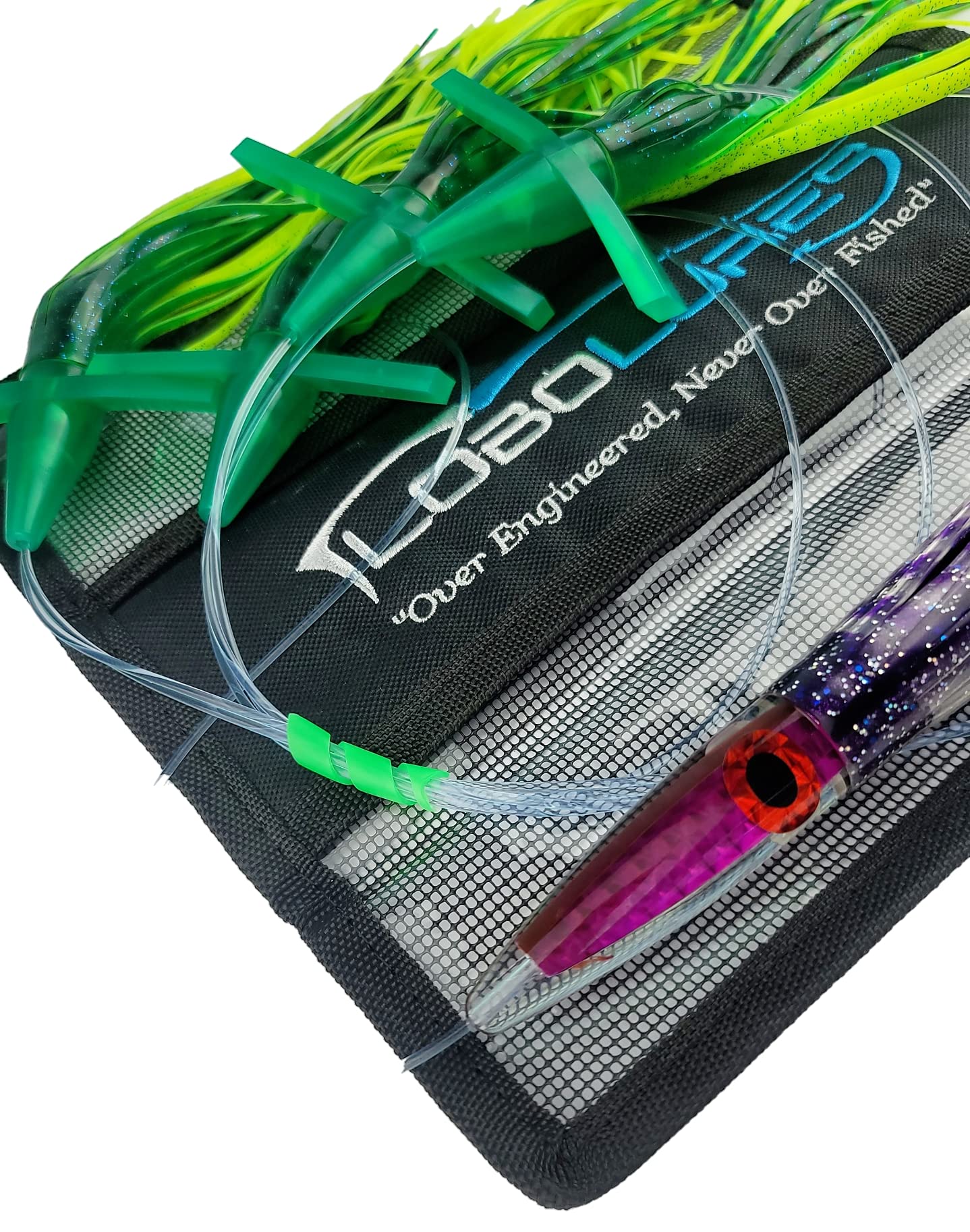 Premium Tuna Fishing Lure Kit - 400lb Leader & 10/0 Hook for Saltwater Game Fishing | Tuna Crack Commotion Splash Machine & Tuna Bullet Daisy Chain | Ideal for Offshore Trolling & Big Game Fishing Adventures