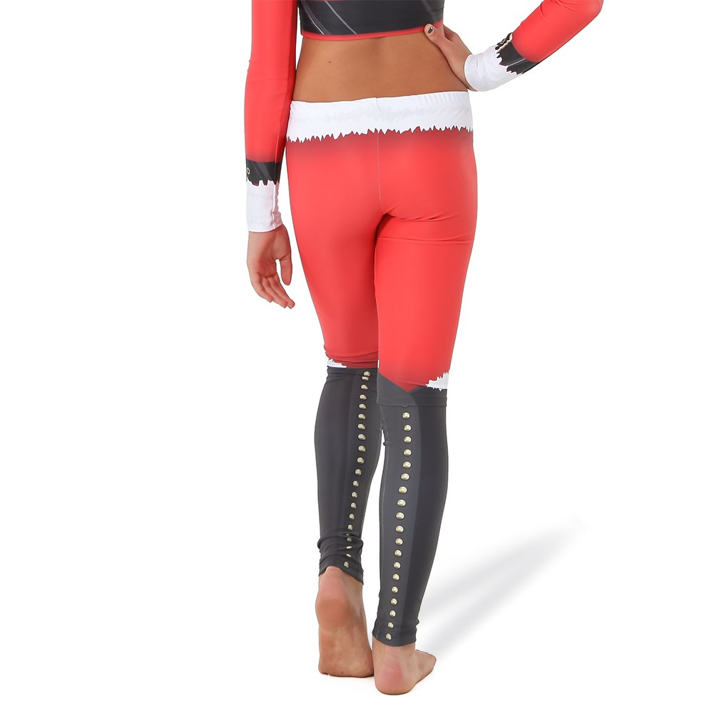 Women's Christmas Holiday Santa Printed Athletic Workout Leggings - Festive Yoga Pants for Holiday Workouts, Gym & Seasonal Activities