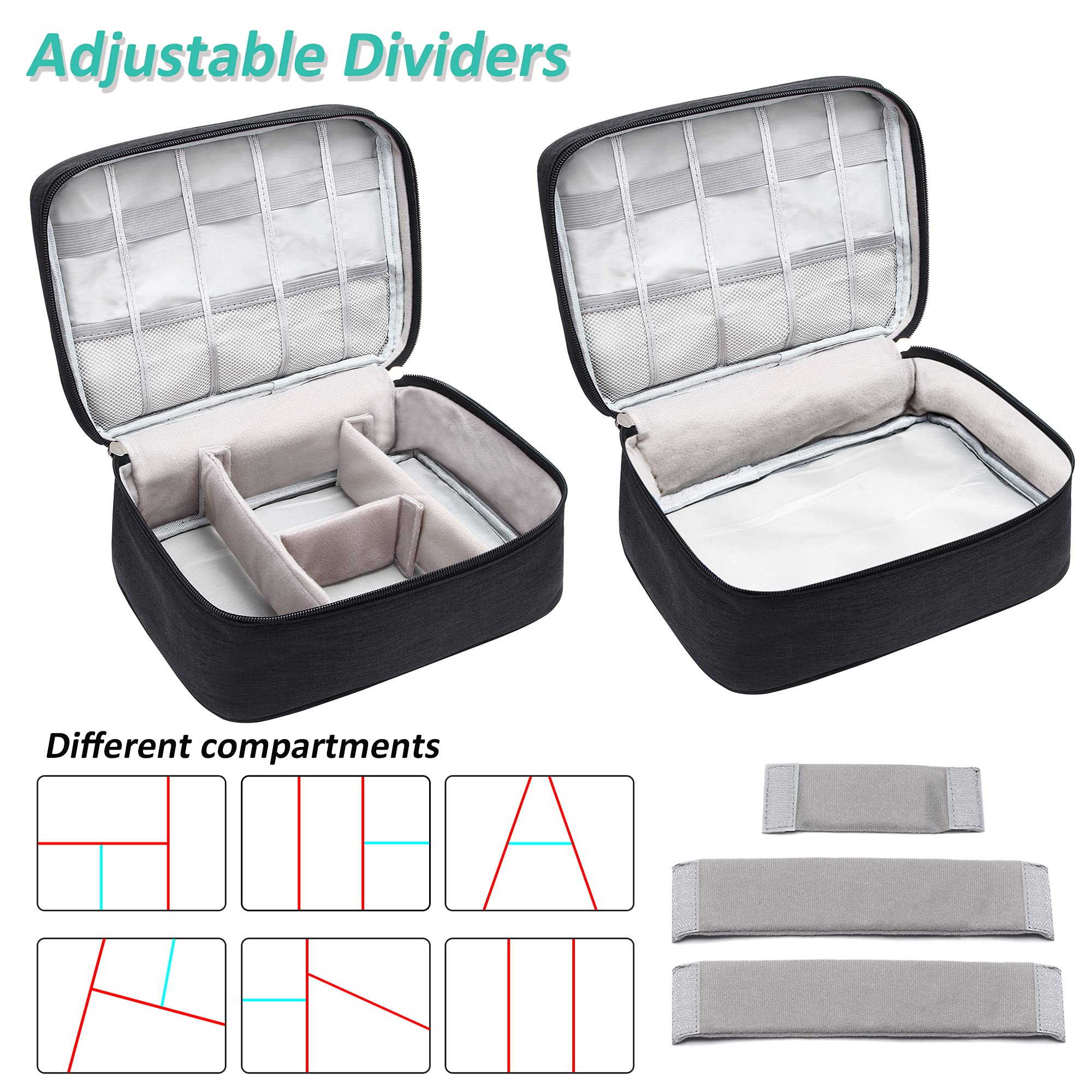 Waterproof Travel Cable Organizer Bag - Portable Electronics Storage Case for Chargers, Cables & Accessories | Perfect for Business Trips, Vacations & Daily Commute