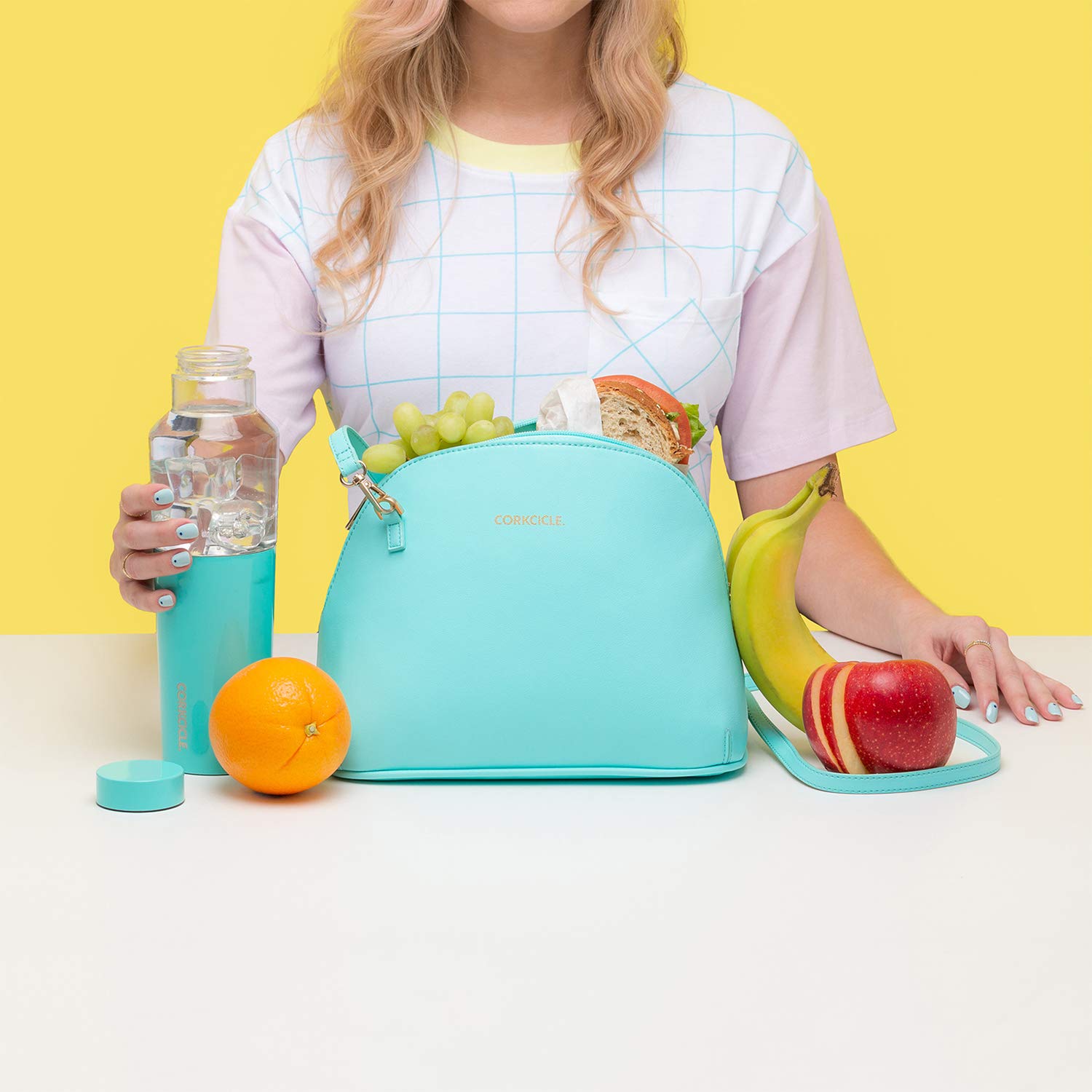 Corkcicle Insulated Cooler Crossbody Bag - Adair Style in Turquoise for Picnics, Beach Trips & Outdoor Adventures