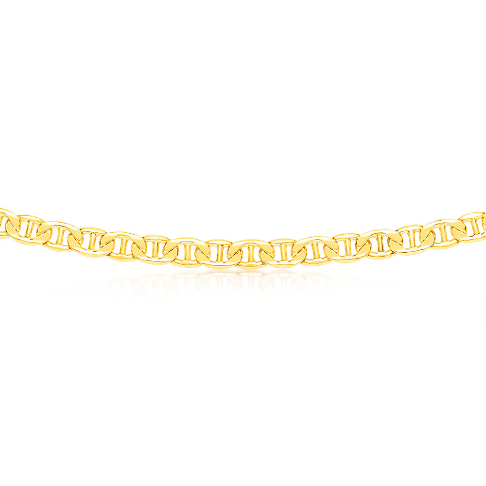 9ct Yellow Gold Silver Filled Anchor 170 Gauge 55cm Chain Necklace for Women - Perfect for Layering, Everyday Wear & Special Occasions