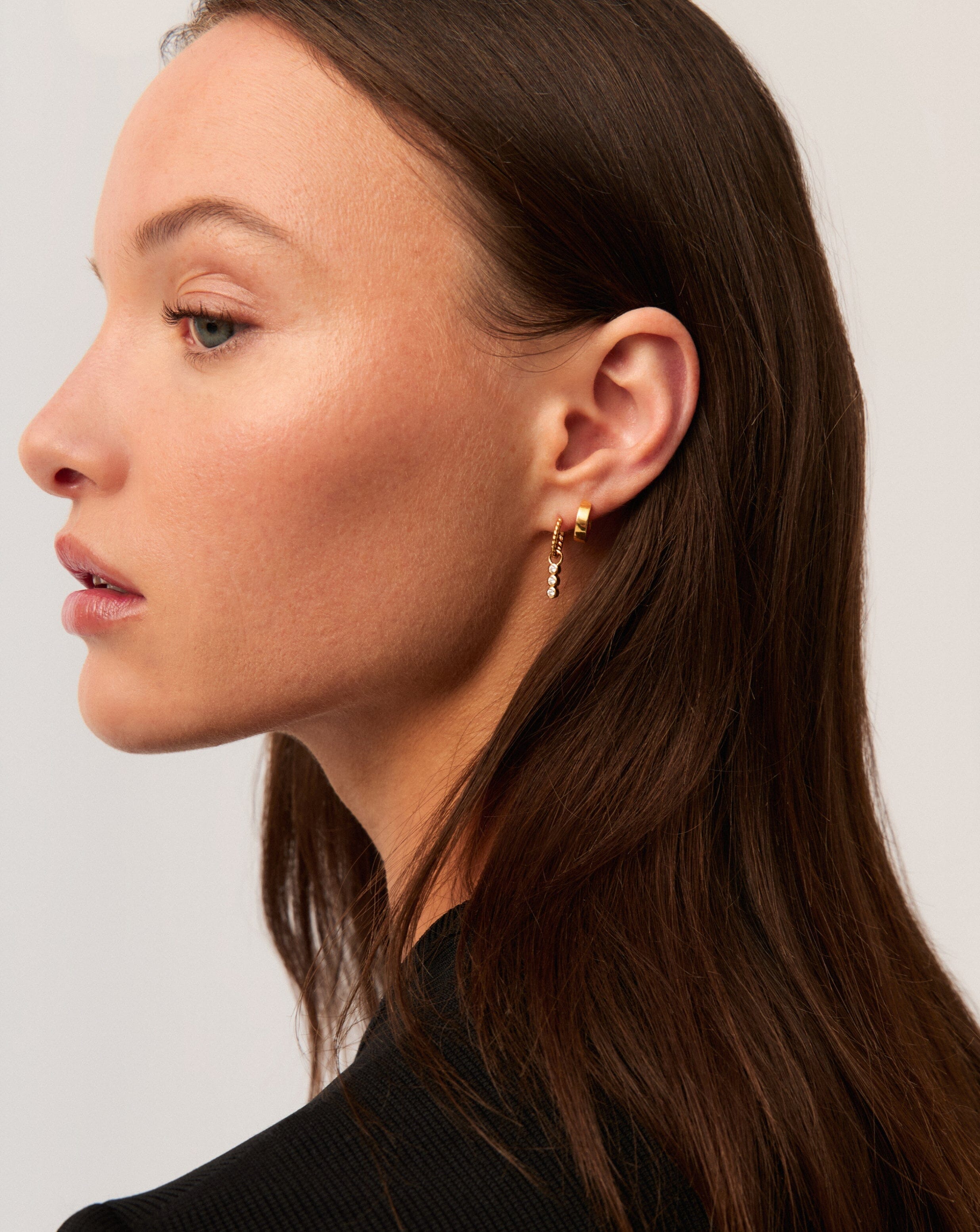 Twisted Pearl & Drop Hoop Earring Set - 18k Gold Plated Vermeil with Genuine Pearl | Elegant Dangle Earrings for Women | Perfect for Weddings, Parties & Special Occasions