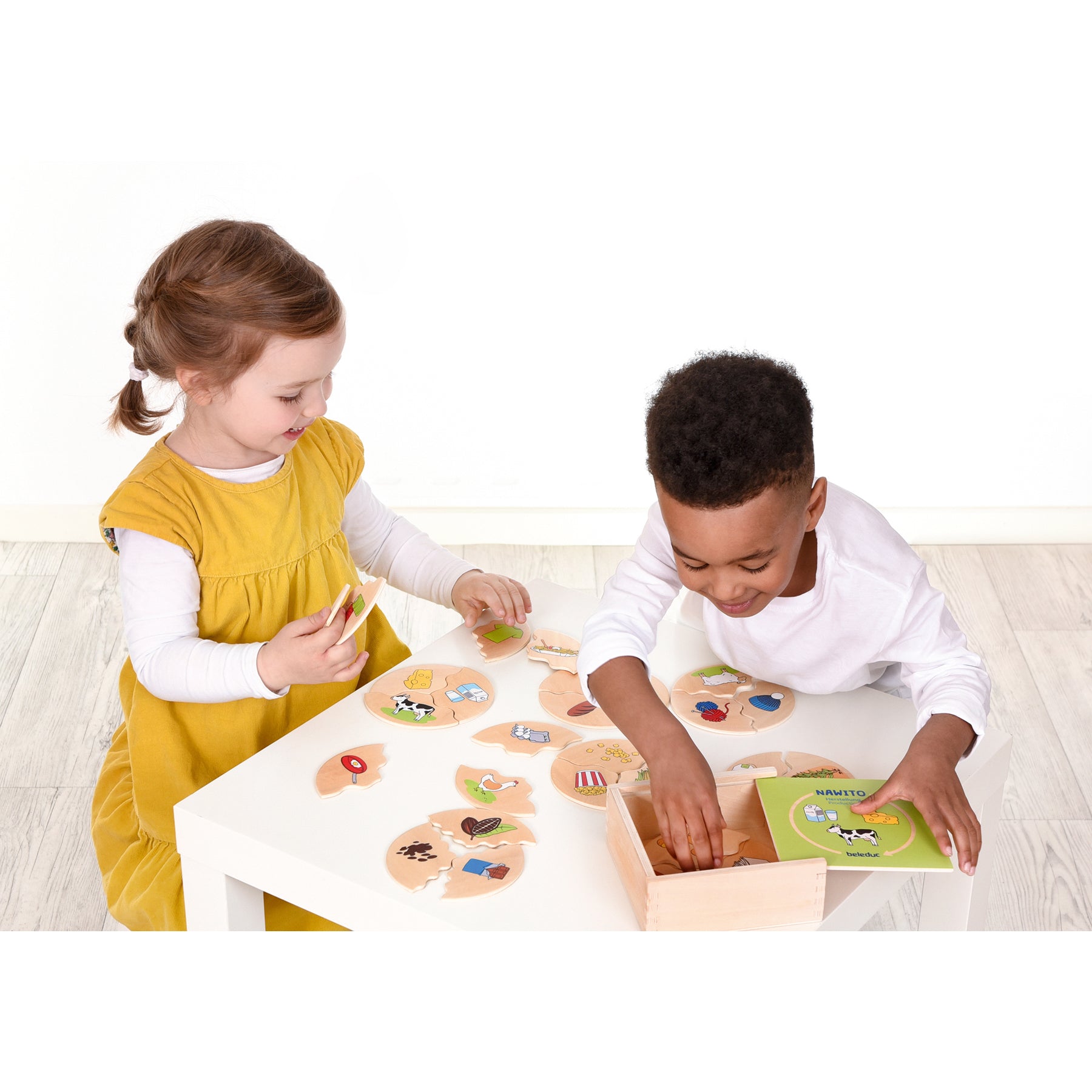 Beleduc Nawito Educational Puzzle - Explore Where Products Come From | Fun Learning Toy for Kids | Perfect for Home & Classroom Activities
