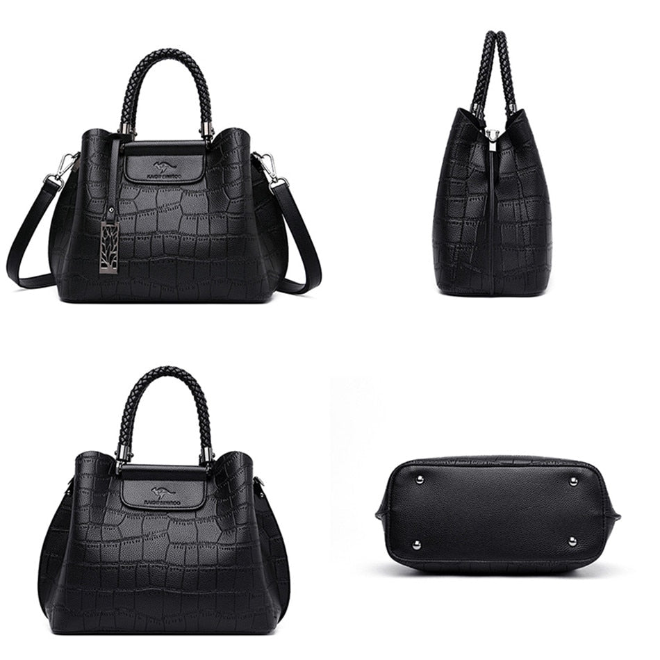Women's Designer Handwoven Top Handle Bag - Elegant & Durable for Work, Travel & Everyday Use