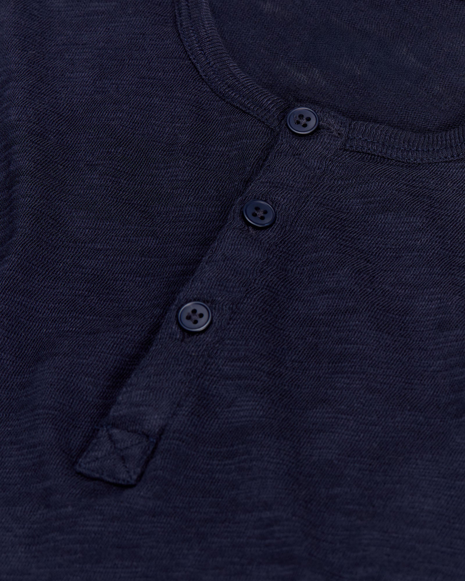 Men's Slub Jersey Destroyed Wash Henley Shirt - Midnight Blue | Casual Wear & Layering Essential for Everyday Comfort