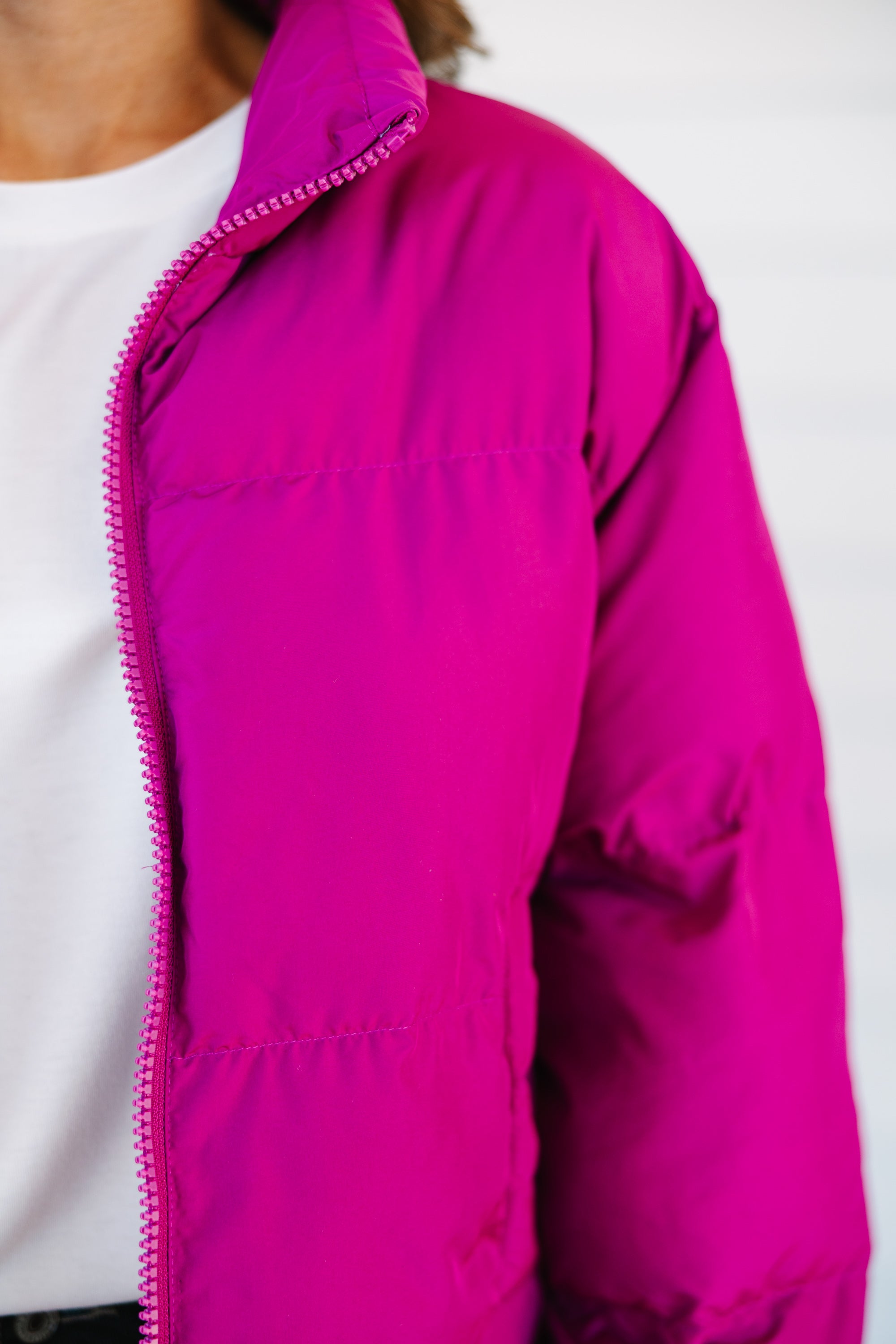 Be Bold Magenta Purple Puffer Jacket - Women's Winter Warm Coat for Outdoor Activities & Fashion