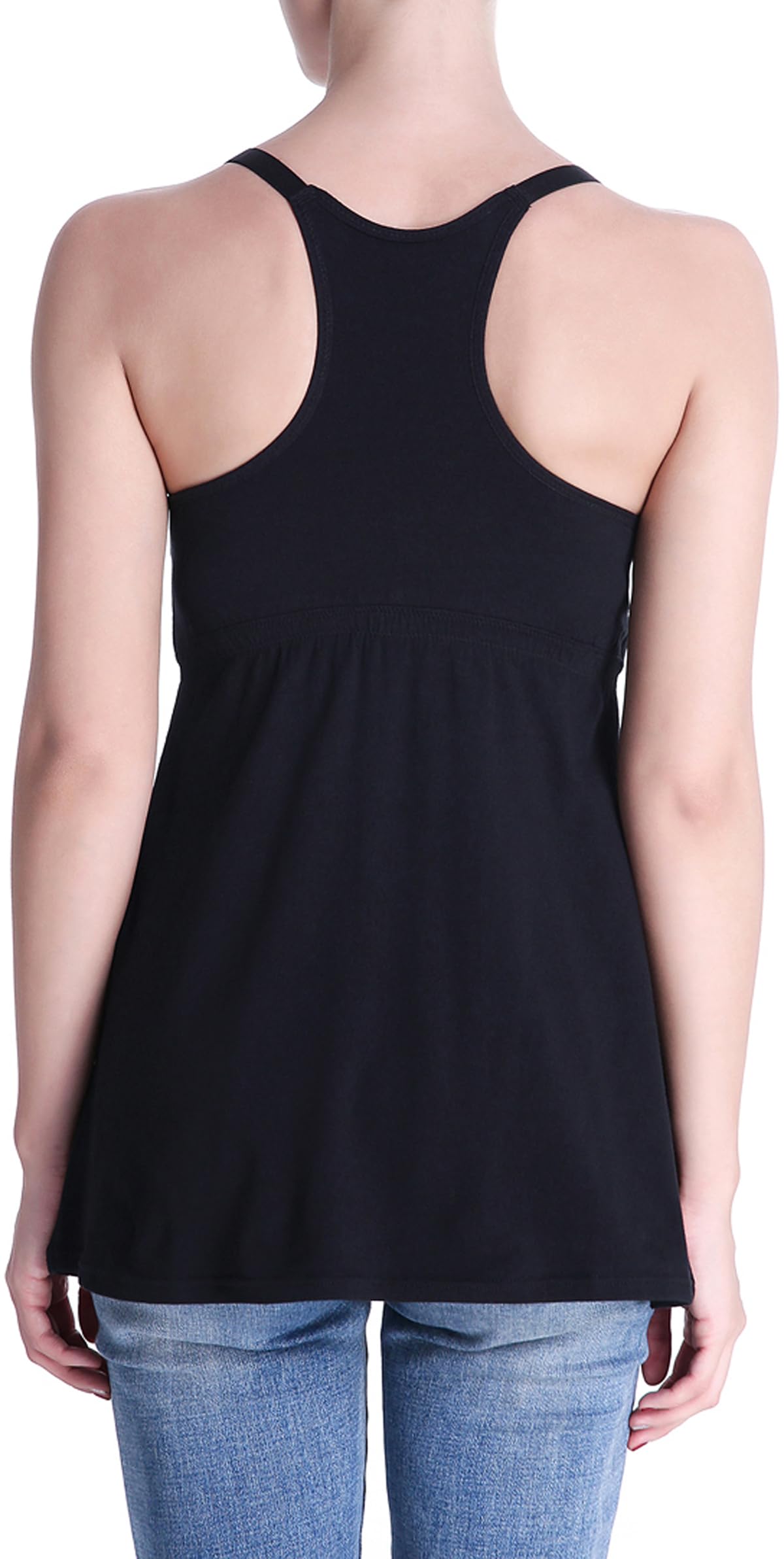 Comfortable Cotton Nursing Tank Top with Built-in Shelf Bra - Maternity Cami for Breastfeeding & Pregnancy - Perfect for Nursing, Lounging & Everyday Wear