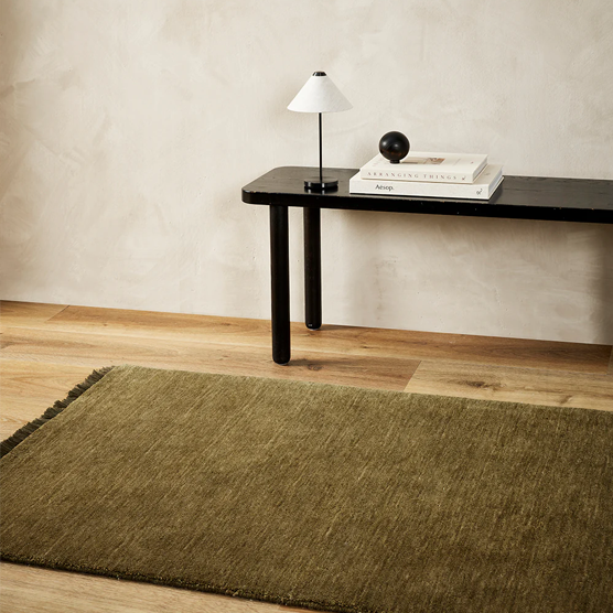 Baya Sandringham Floor Runner Rug - Moss Green 90cm x 500cm - Perfect for Hallways, Staircases & Entryways