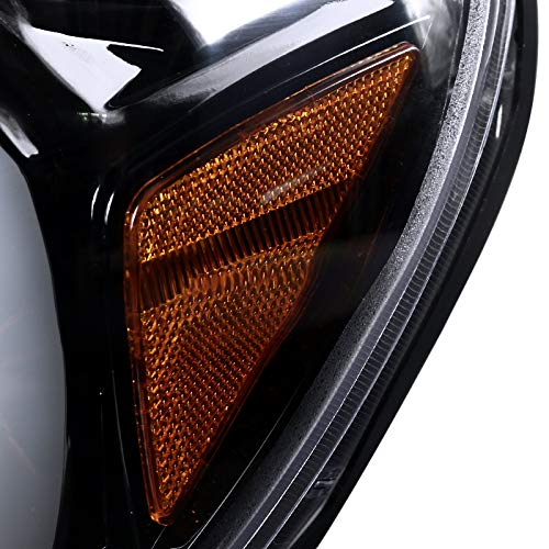 Spec-D Tuning Jet Black LED Light Bar Projector Headlights for 2012-2015 Toyota Tacoma - Left & Right Pair Headlamp Assembly - Upgrade Your Off-Road Lighting for Night Driving & Adventure