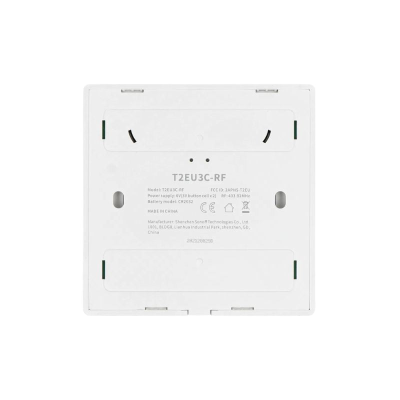 Sonoff RF 433 MHz 3-Channel Touch Wall Switch - White | Smart Home Automation for Lighting Control