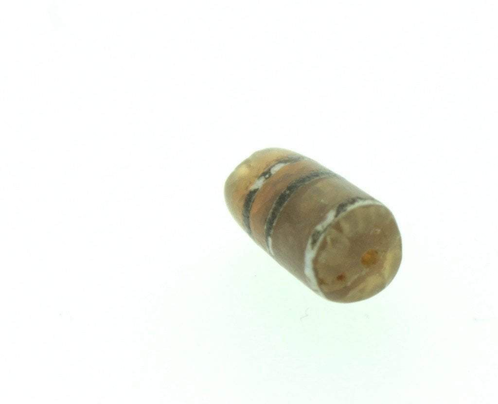 Authentic Ancient Tibetan Dzi Bead - 3 Lines Spiritual Protection Amulet for Meditation, Healing & Good Luck | Buddhist Jewelry & Feng Shui Accessory